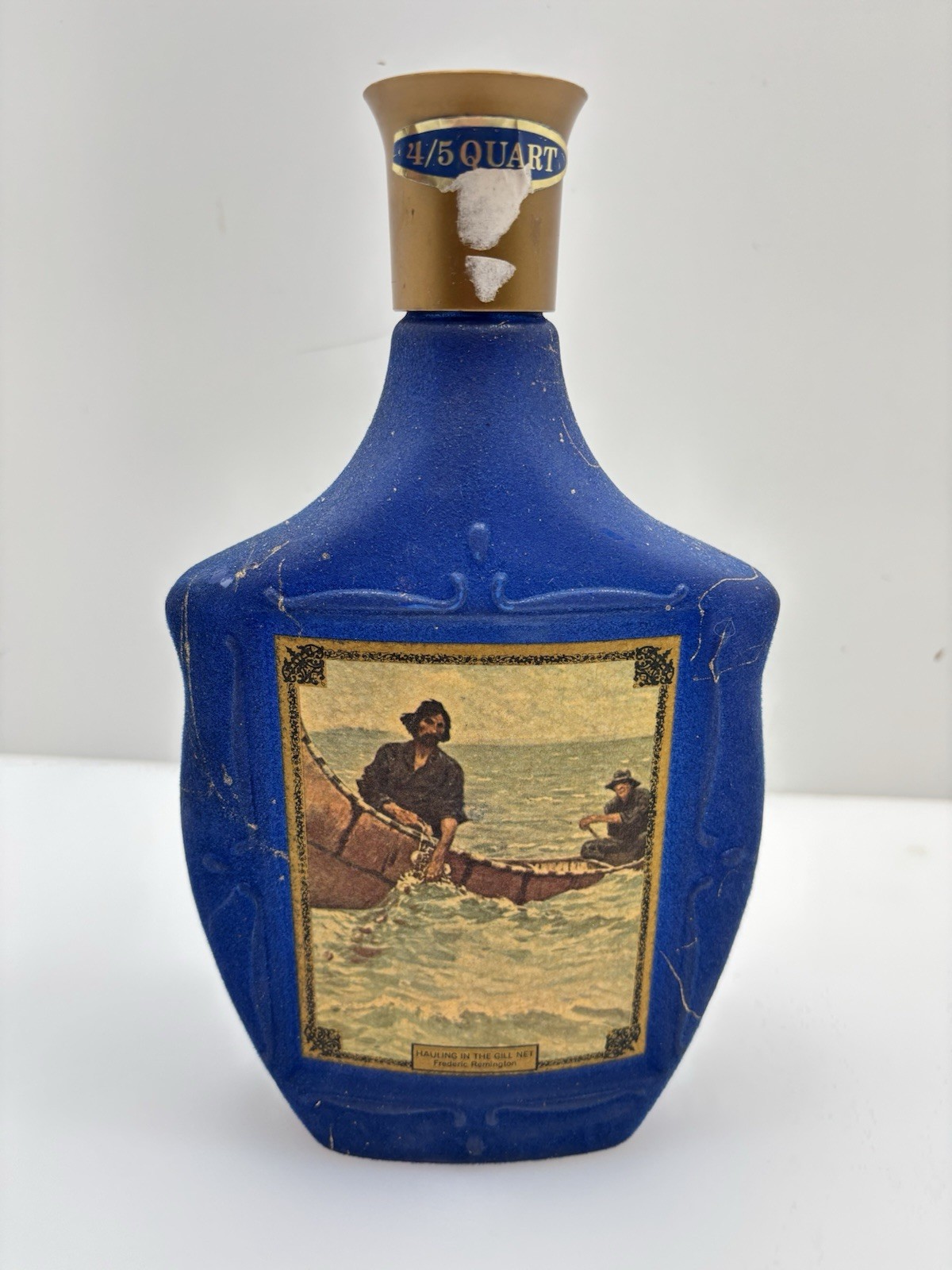 Vintage 1968 Jim Beam Decanter Blue \ Vintage 1968 Jim Beam Decanter Blue \
