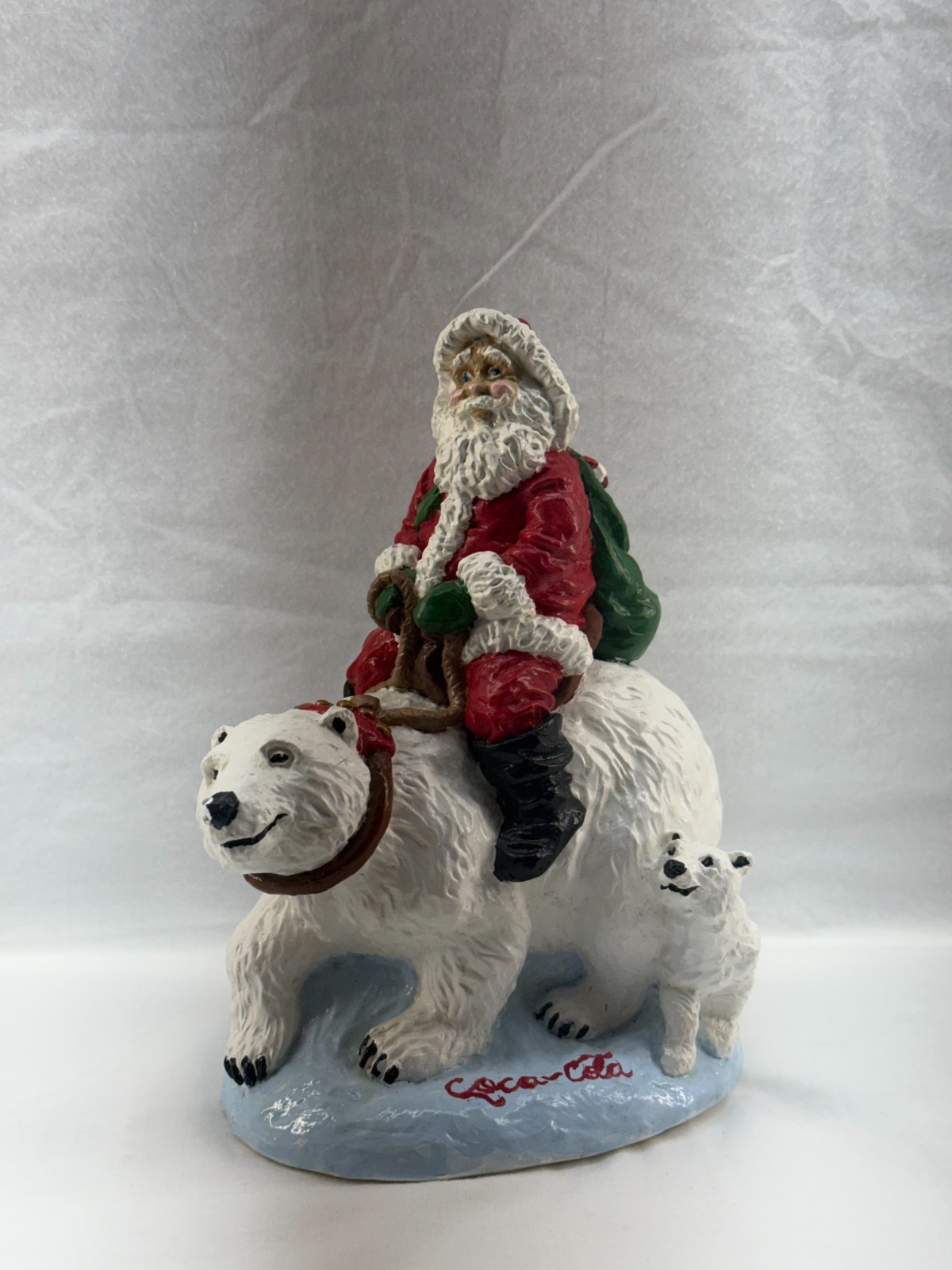 Vintage 1995 Coca-Cola Cavanagh Santa Riding Polar Bear Figurine CRFA Christmas Vintage 1995 Coca-Cola Cavanagh Santa Riding Polar Bear Figurine CRFA Christmas