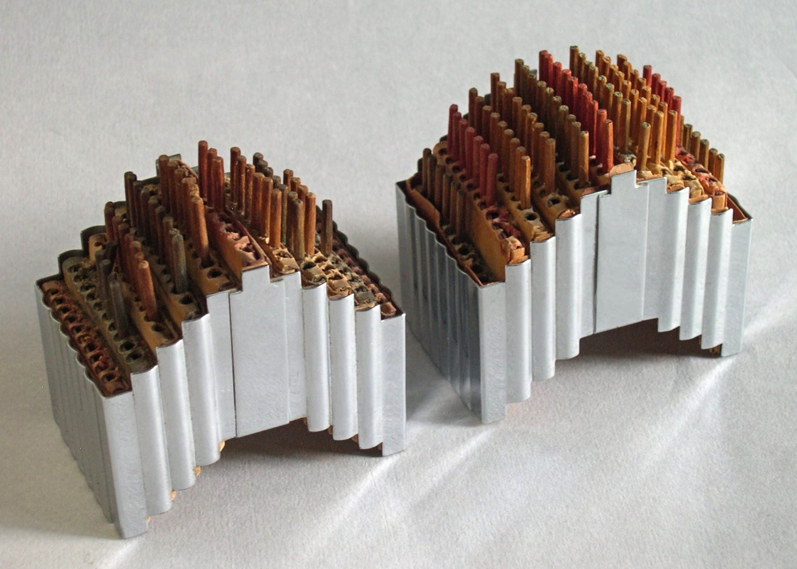 2 Manning-Bowman Light-Up ~ 1930's Pull Up Match Holders