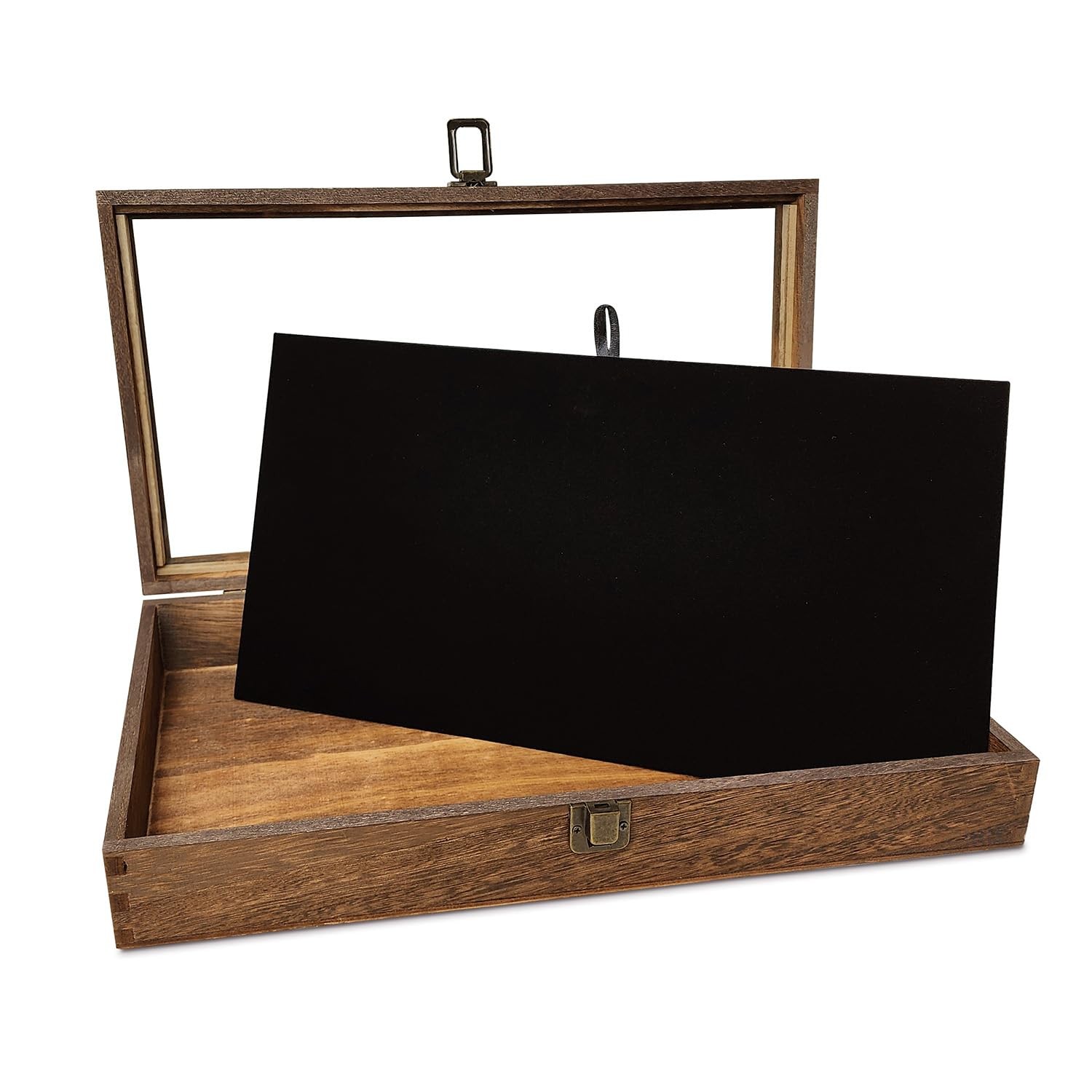 MOOCA Glass Top Wooden 1 piece, 2.75 inch high, 9A) Brown, Inch High MOOCA Glass Top Wooden 1 piece, 2.75 inch high, 9A) Brown, Inch High
