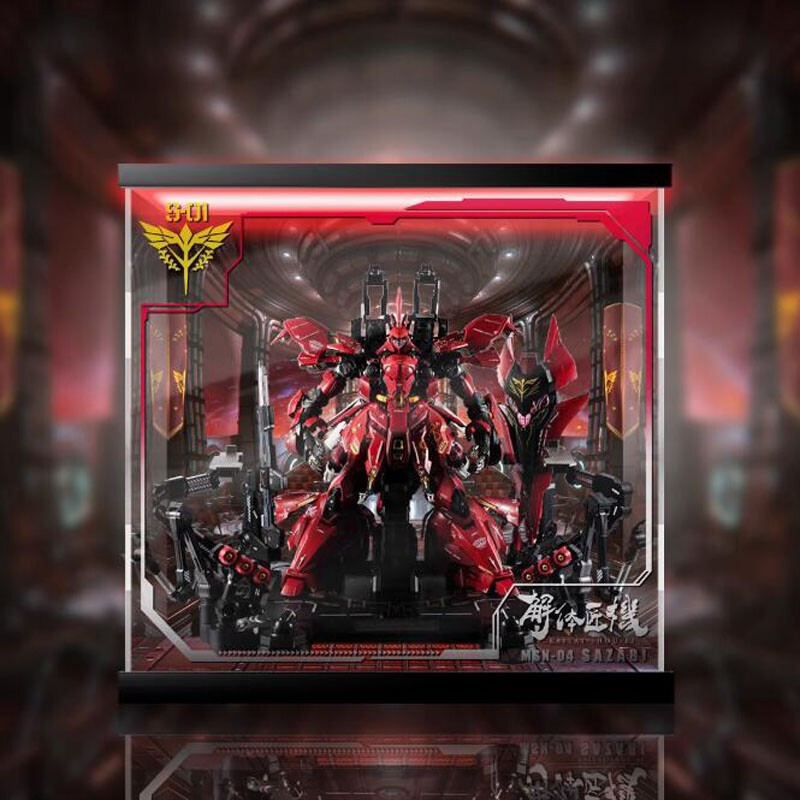 Fit Metal Structure Msn-04 Sazabi Figure Display Case With Light No Figure Gifts