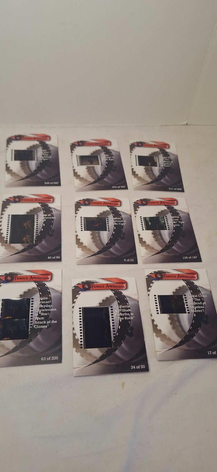 2021 HA Famous Americans star wars and 8 others Film Cell Relics