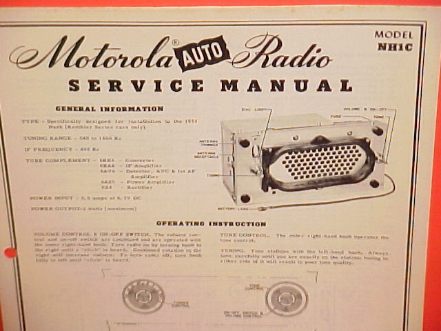 1951 NASH RAMBLER CONVERTIBLE COUNTRY CLUB MOTOROLA AM RADIO SERVICE MANUAL 51 1951 NASH RAMBLER CONVERTIBLE COUNTRY CLUB MOTOROLA AM RADIO SERVICE MANUAL 51
