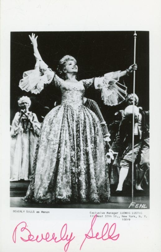 Beverly Sills- Signed B&W Photograph