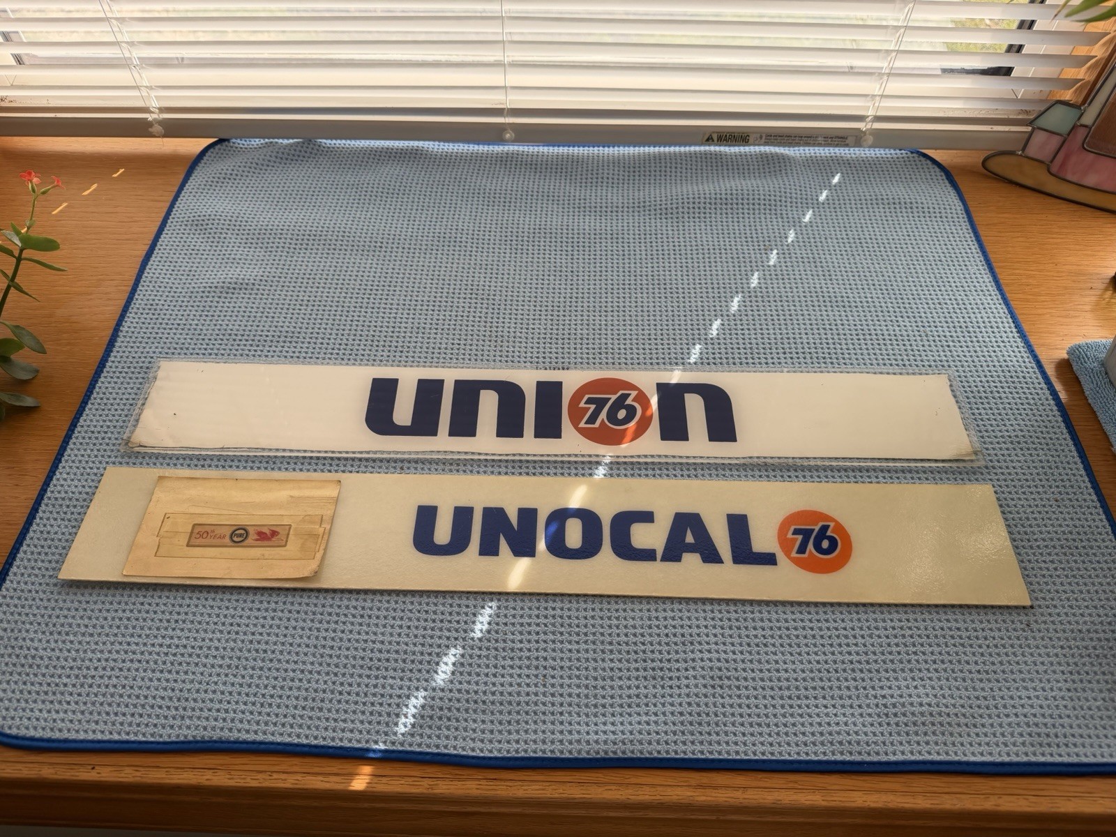 Vintage Union Unocal 76 Oil gas pump advertising Plastic Slide In panels Petrol