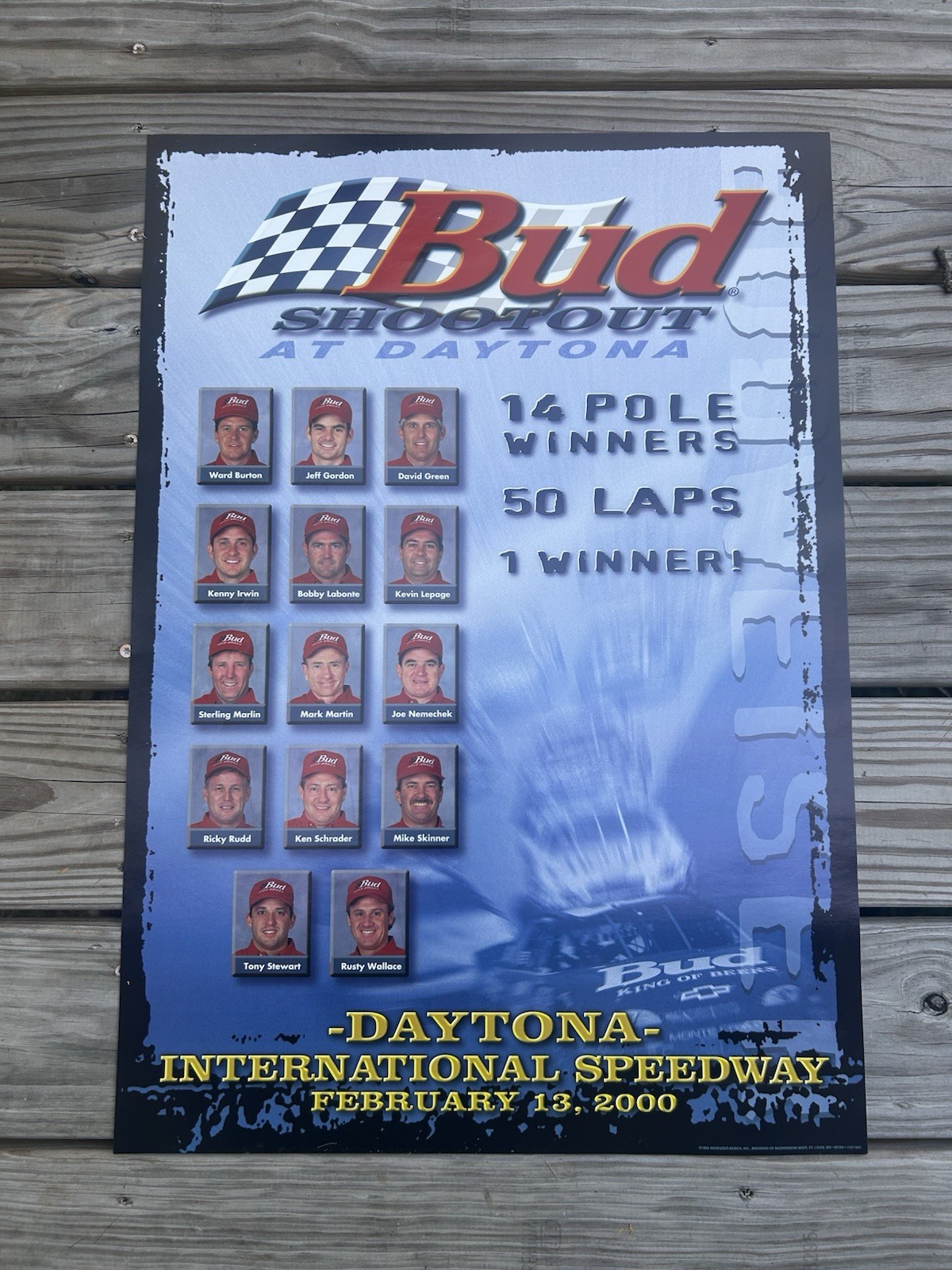 NASCAR Bud Budweiser Shootout at Daytona Poster Daytona Int\'l Speedway Feb 2000