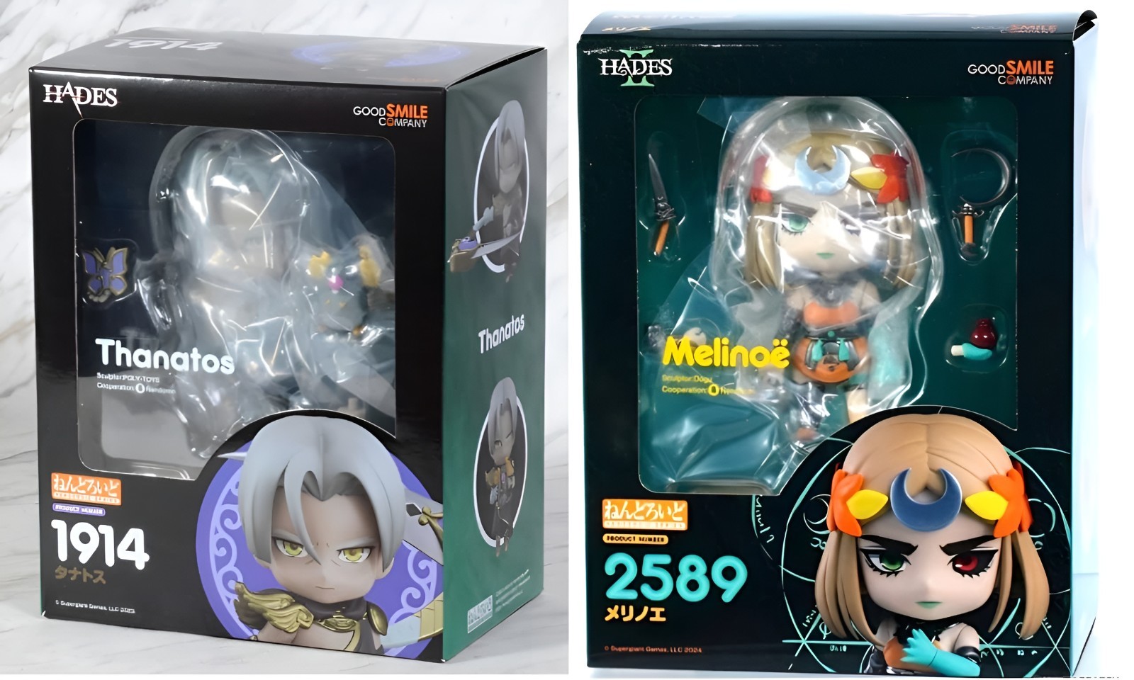 Nendoroid Set of 2 Thanatos #1914 & Melinoe #2589 - Hades Brand New (MSIB)