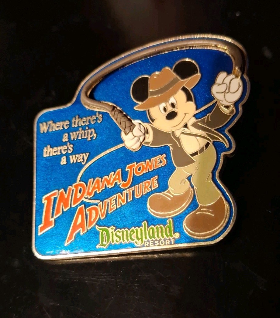 Disney Pin 62097 DLR Mickey's Pin Odyssey 2008 Indiana Jones Adventure 2D Whip