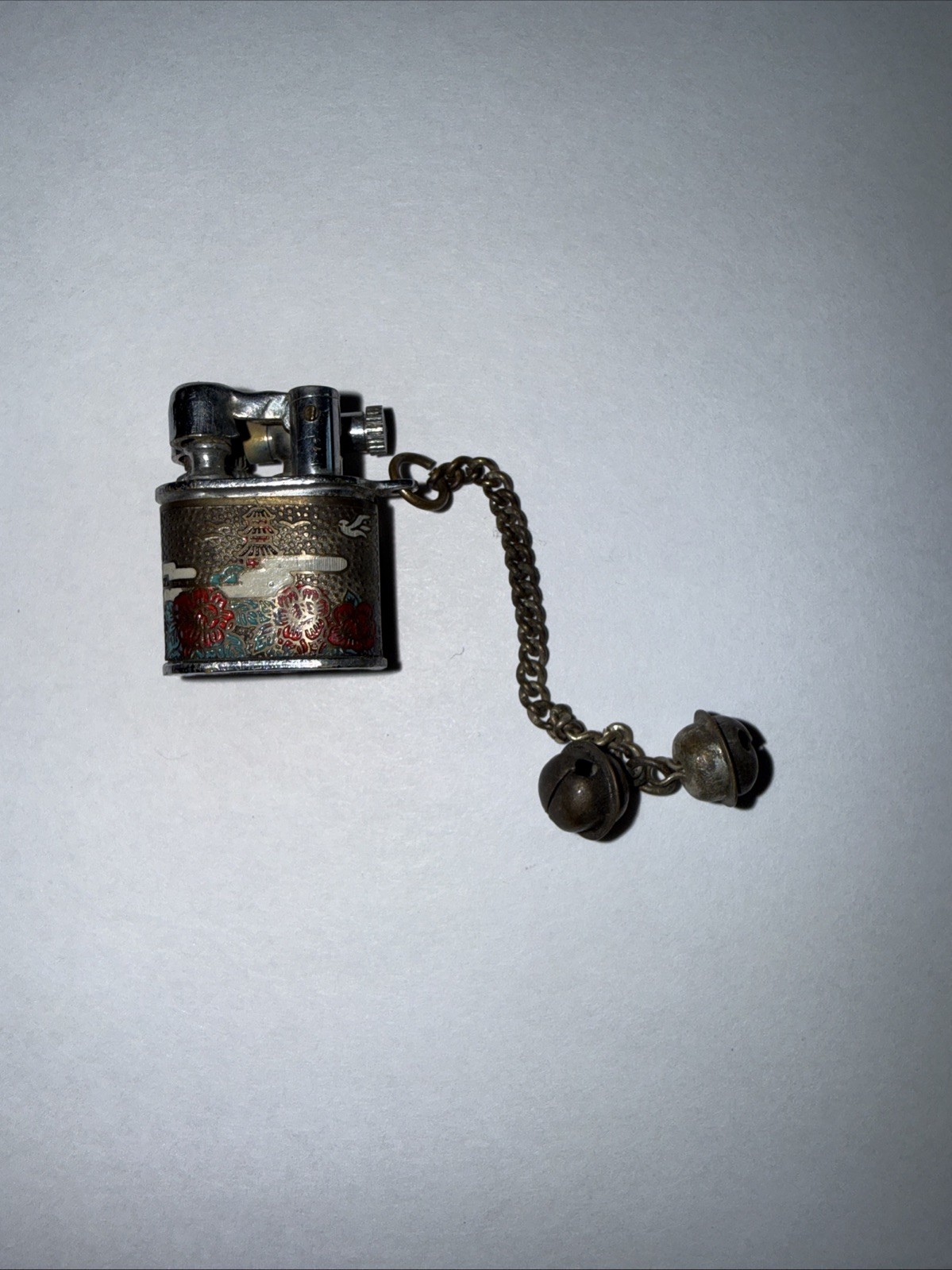 RARE VINTAGE  Japan Miniature PYGMY LIGHTER - Geisha Flower Decorated 1940s