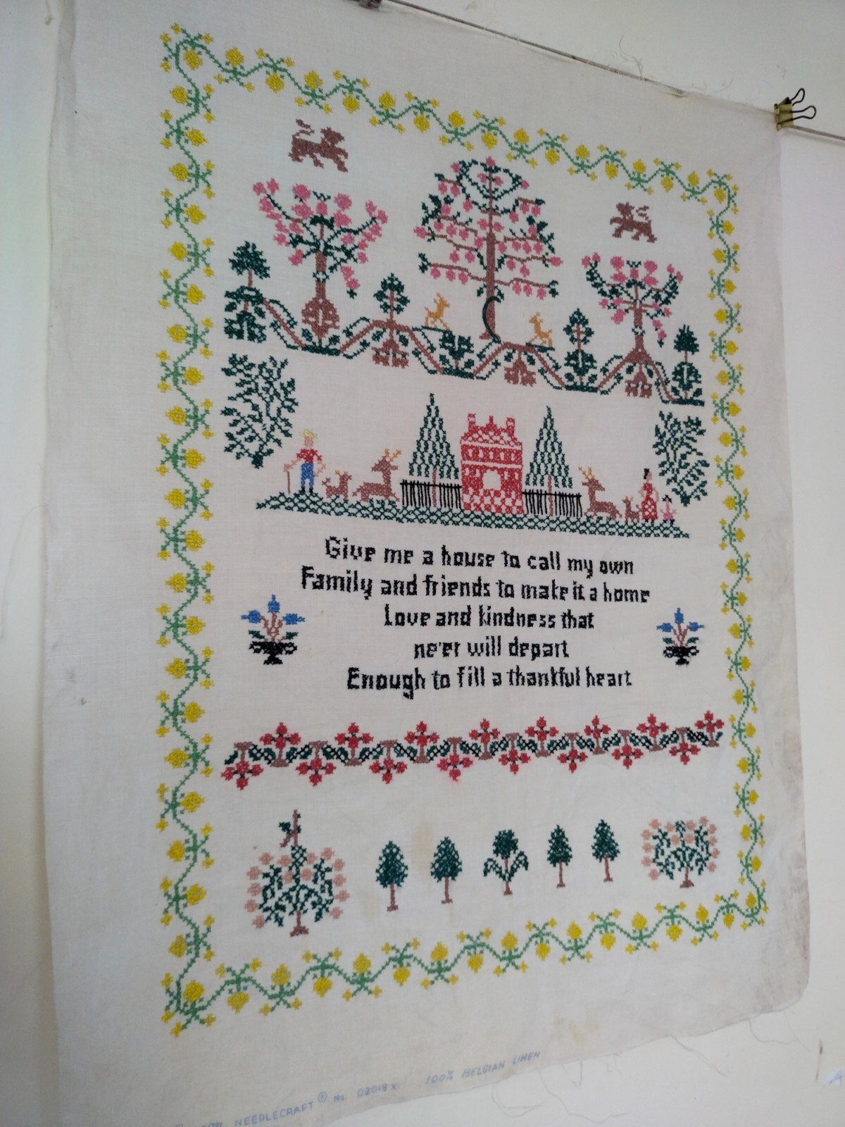 Vintage amazing needlepoint crosstitch Embroidery Sampler alphabets item603