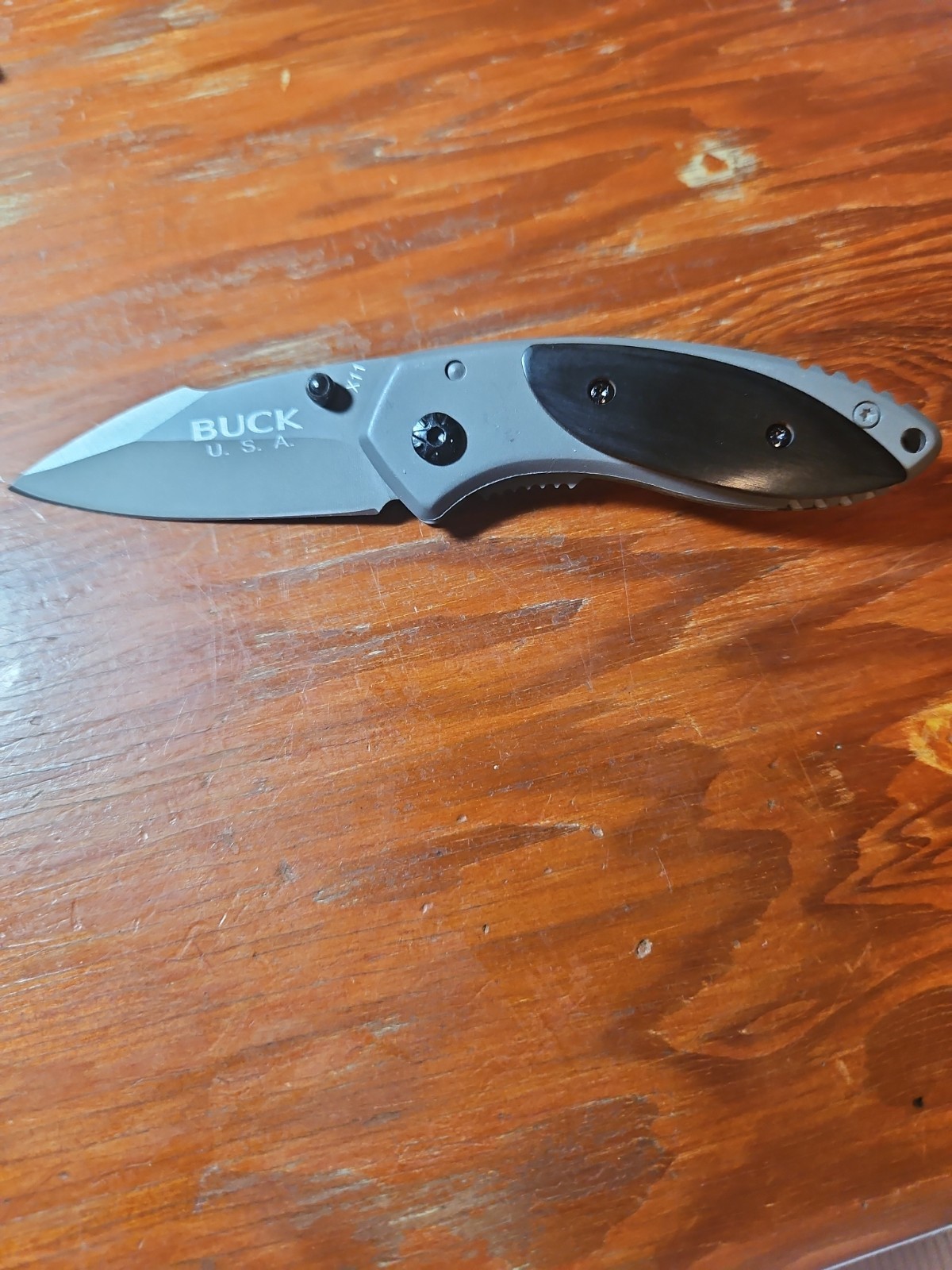 NIB*Unbranded BK X11 Style Tactical Pocketknife*Gray & Black, Read Descr. NIB*Unbranded BK X11 Style Tactical Pocketknife*Gray & Black, Read Descr.