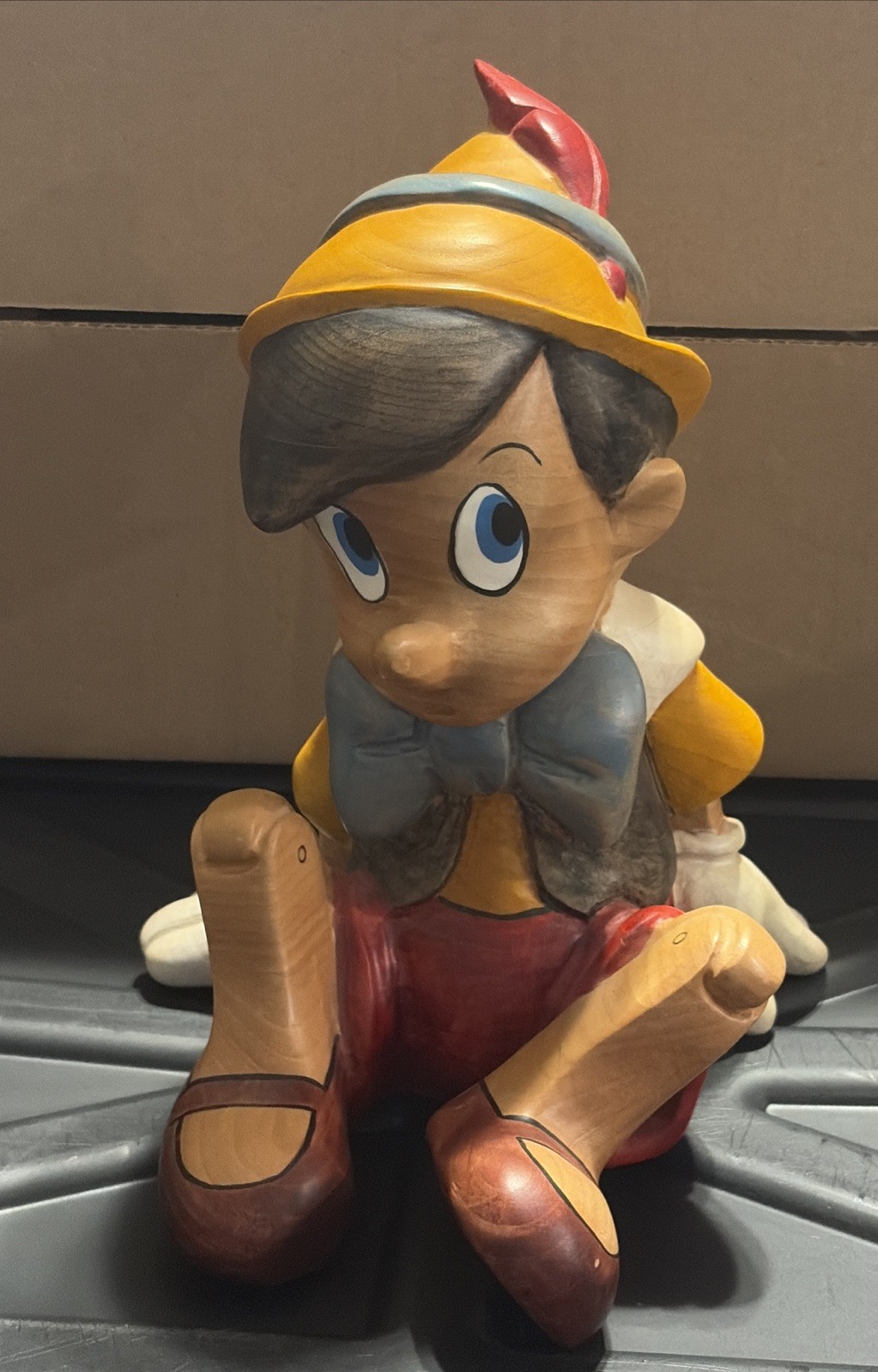 Rare Walt Disney Productions Pinocchio Wooden Figure Made In USA 10” Vintage