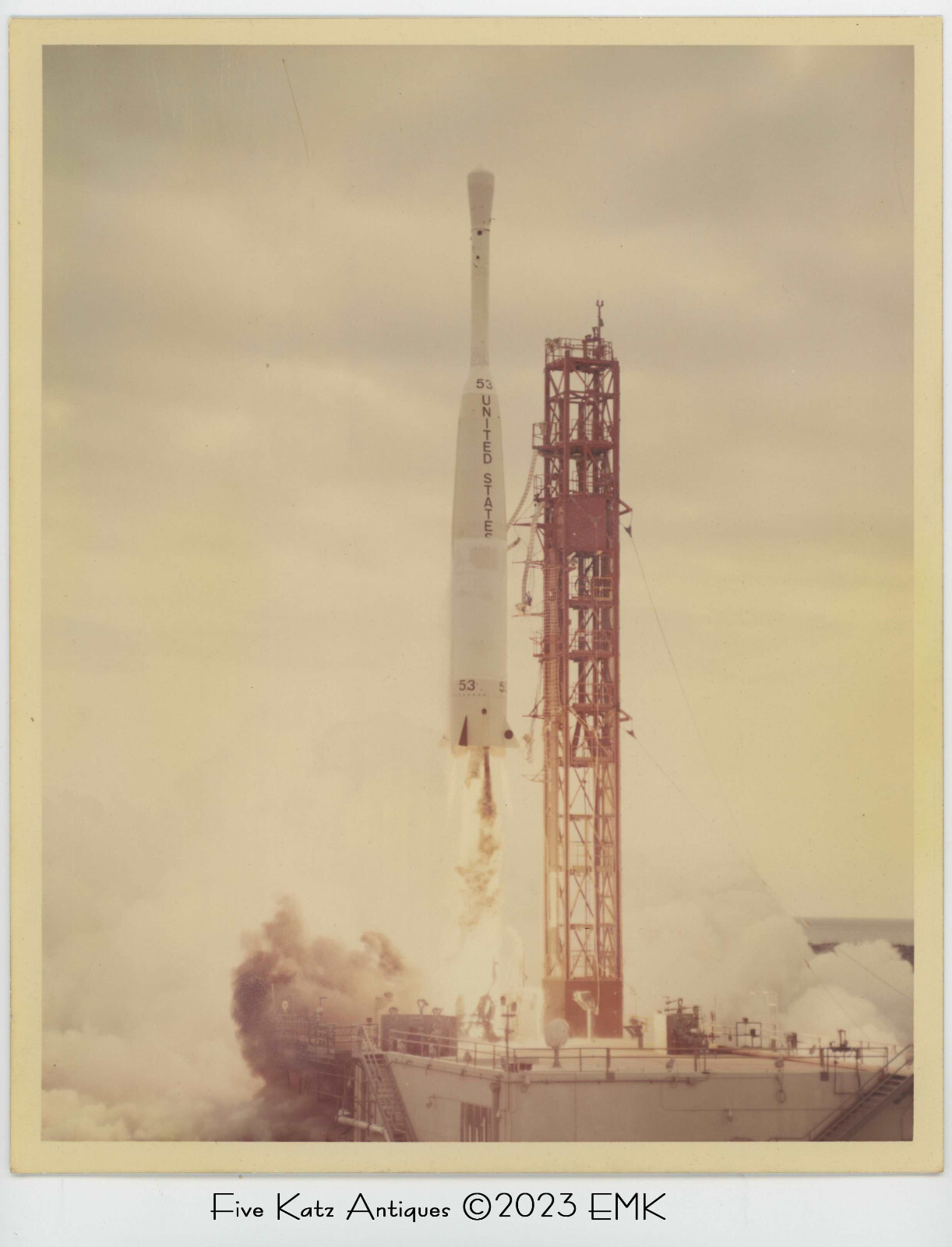 NASA Photo - Unidentified Thor Atlas Launch - Not a reprint