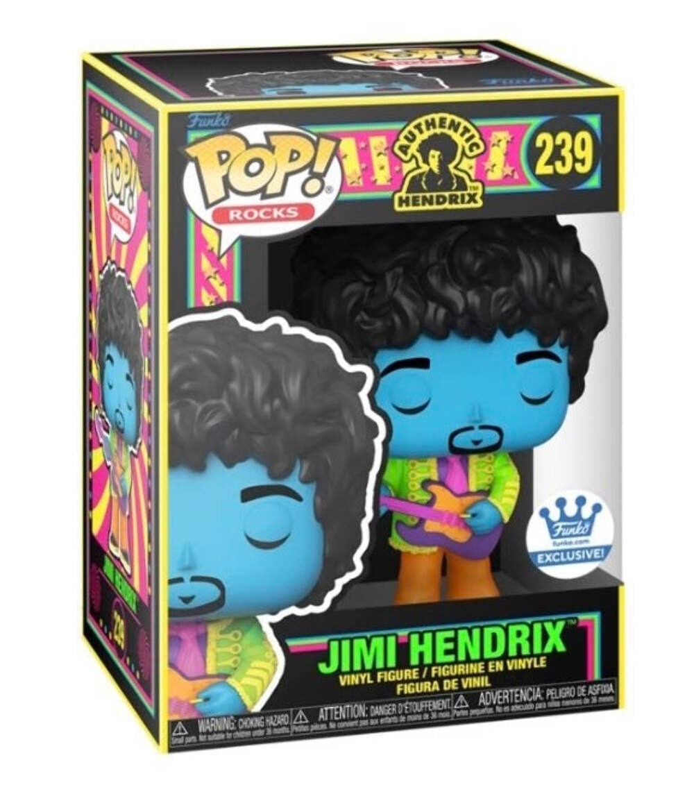 Funko POP Rocks: Authentic Hendrix - Jimi Hendrix [Black Light] Funko #239