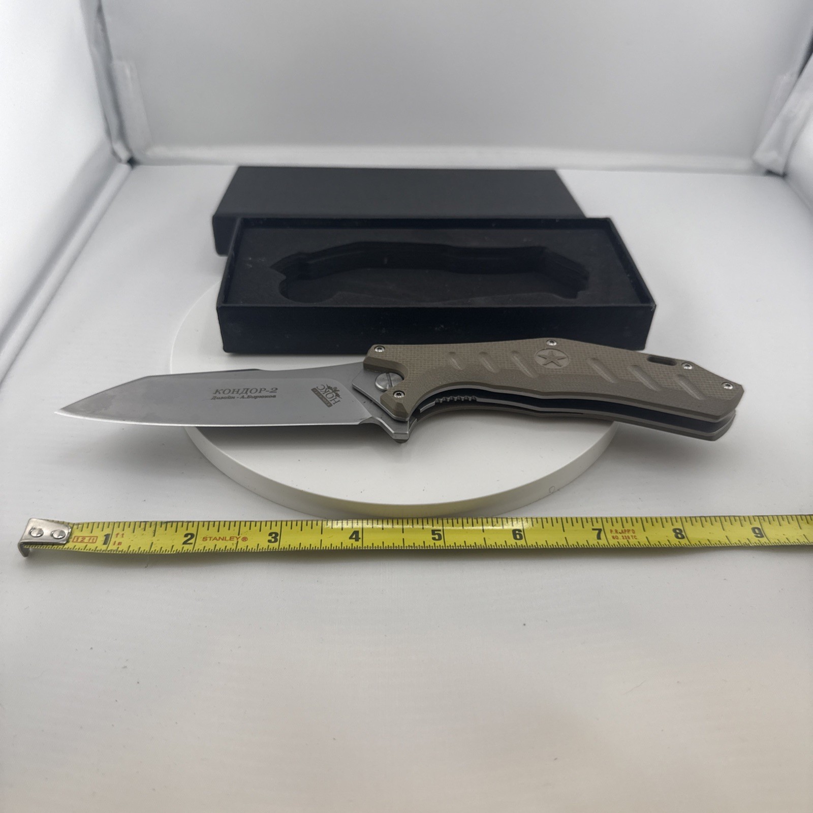 HOKC Mangust 2 D2 Blade Tactical Folder Knife with G10 Grips