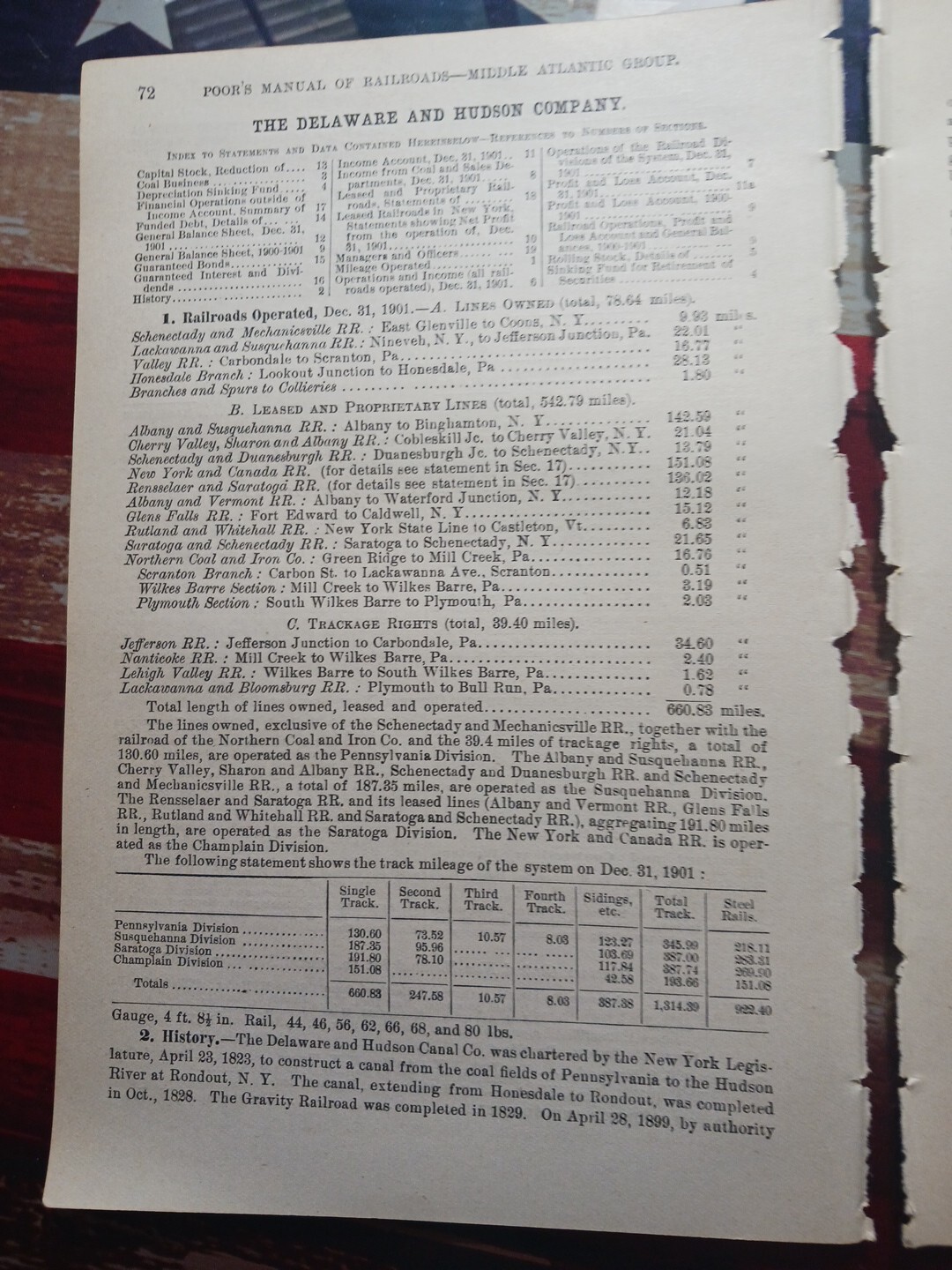 1902 Train Report DELAWARE & HUDSON COMPANY Coal Railroad Coons NY Honesdale PA