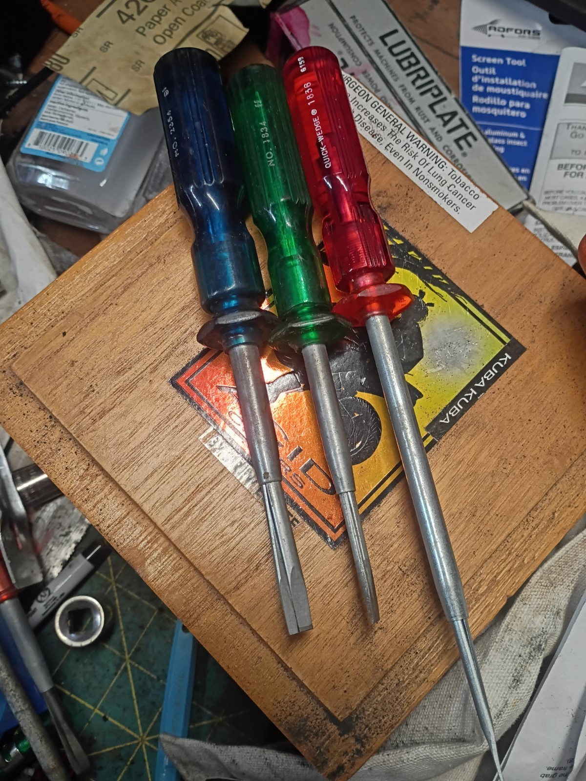 Quick Wedge Screwdriver Set 3pc Vintage No 2354, No 1834, No1836 Made in USA Quick Wedge Screwdriver Set 3pc Vintage No 2354, No 1834, No1836 Made in USA