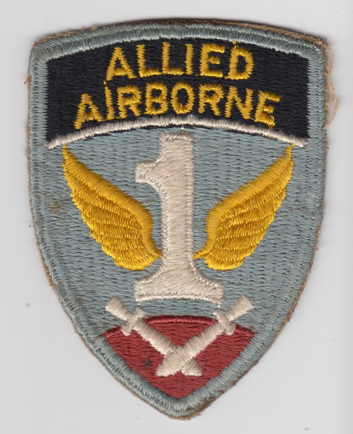 WW2 First Allied Airborne Army 1st Paratrooper Patch Insignia Cut Edge ORIGINAL