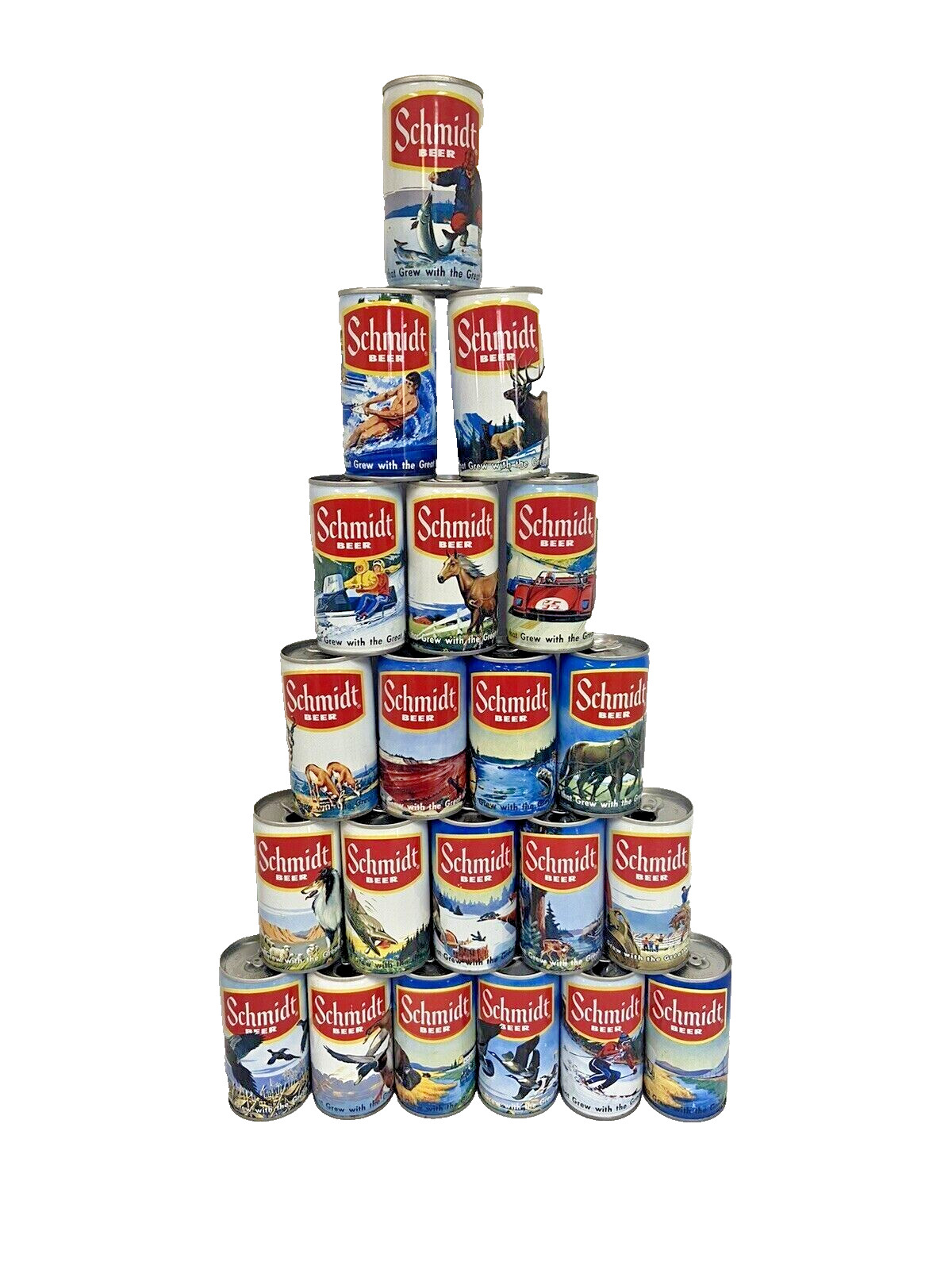 complete 21 can set 1970s schmidt beer scenic collectors empty cans sharp images complete 21 can set 1970s schmidt beer scenic collectors empty cans sharp images