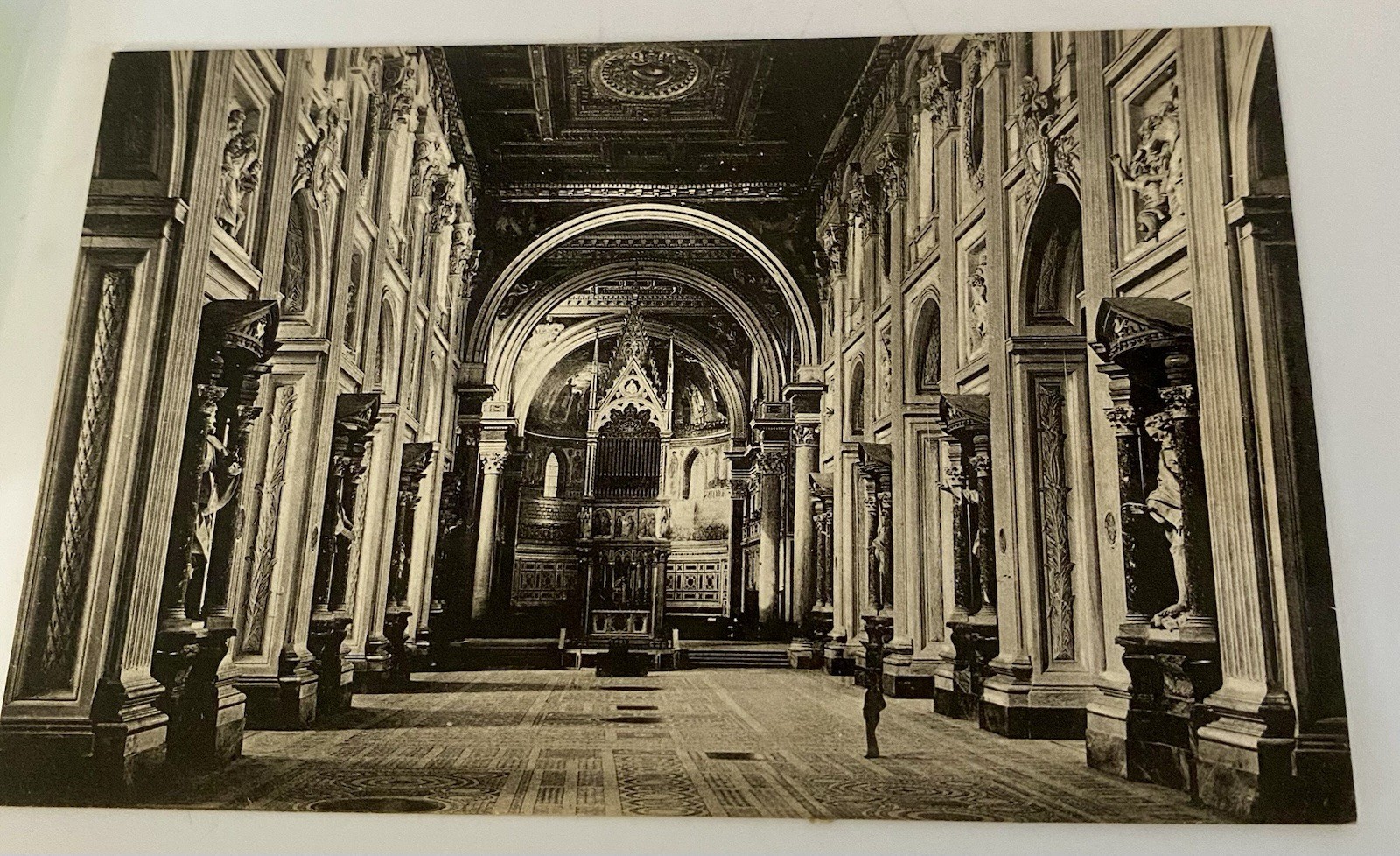 VTG Roma Chiesa Archbasilica of Saint John Lateran Black and White Postcard Rare