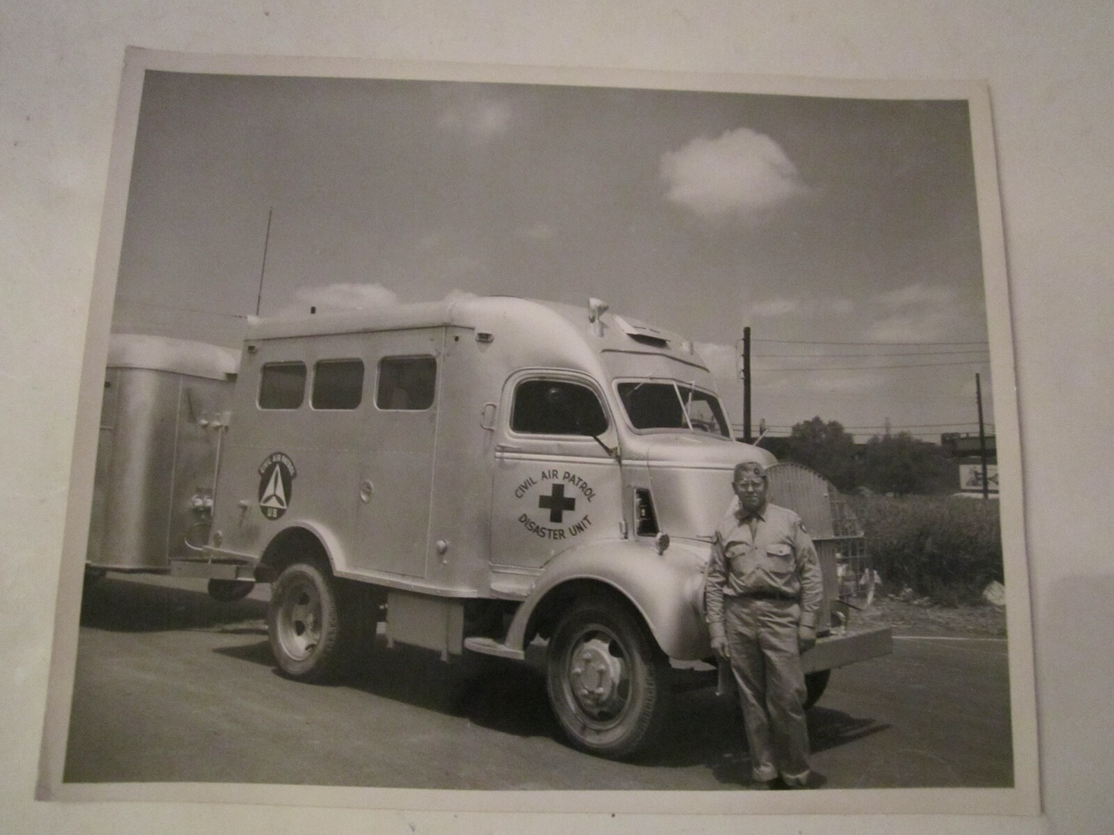 (5) 1950\'S CIVIL AIR PATROL PHOTOGRAPHS - JEEPS, PLANES, TRUCKS - OFFICER - BN-5