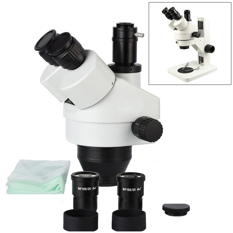 7X-45X Simul-focal Trinocular Zoom Stereo Microscope Head with CTV CCD Adapter 7X-45X Simul-focal Trinocular Zoom Stereo Microscope Head with CTV CCD Adapter