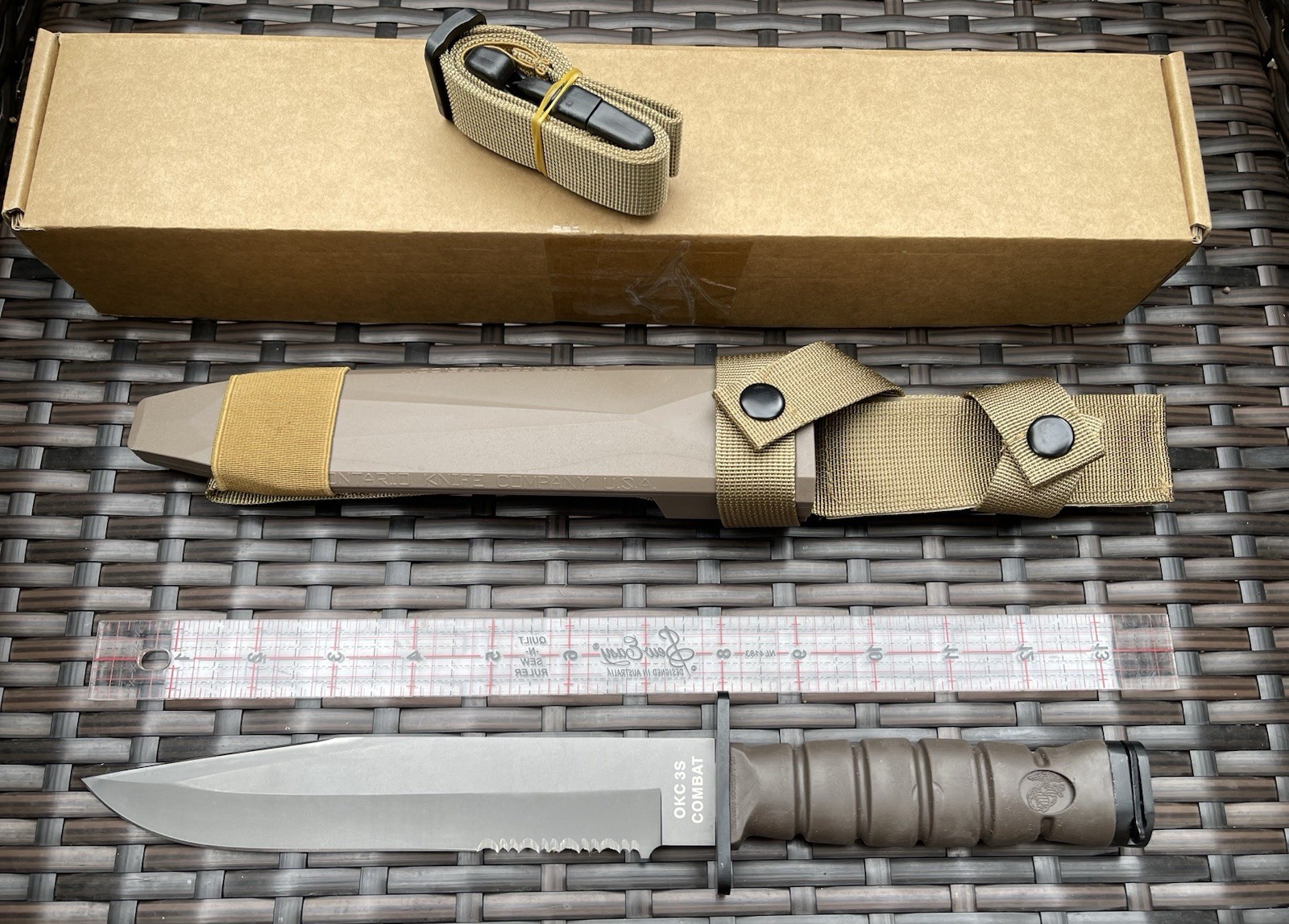 Ontario Knife OKC3S  USMC Combat 8\