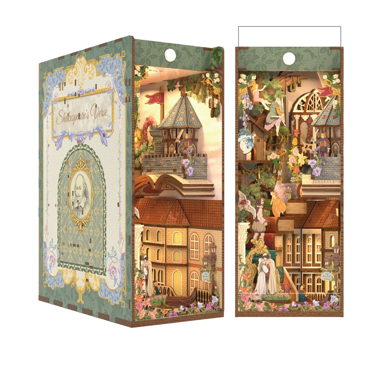 Tonecheer 3D Puzzle DIY Book Nook Kit Shakespeare\'s Verse