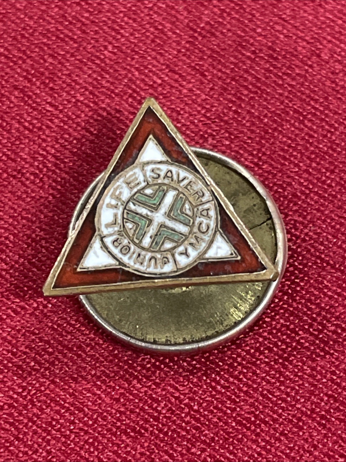 Vintage 1930s YMCA Life Saver Pin Screw Back
