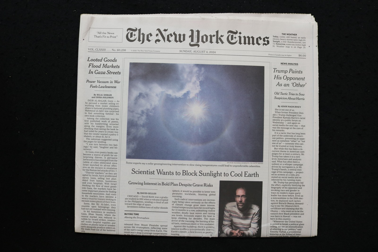 2024 AUGUST 4 NEW YORK TIMES - TRUMP PAINTS HIS OPPONENT A AN \'OTHER\' 2024 AUGUST 4 NEW YORK TIMES - TRUMP PAINTS HIS OPPONENT A AN \'OTHER\'