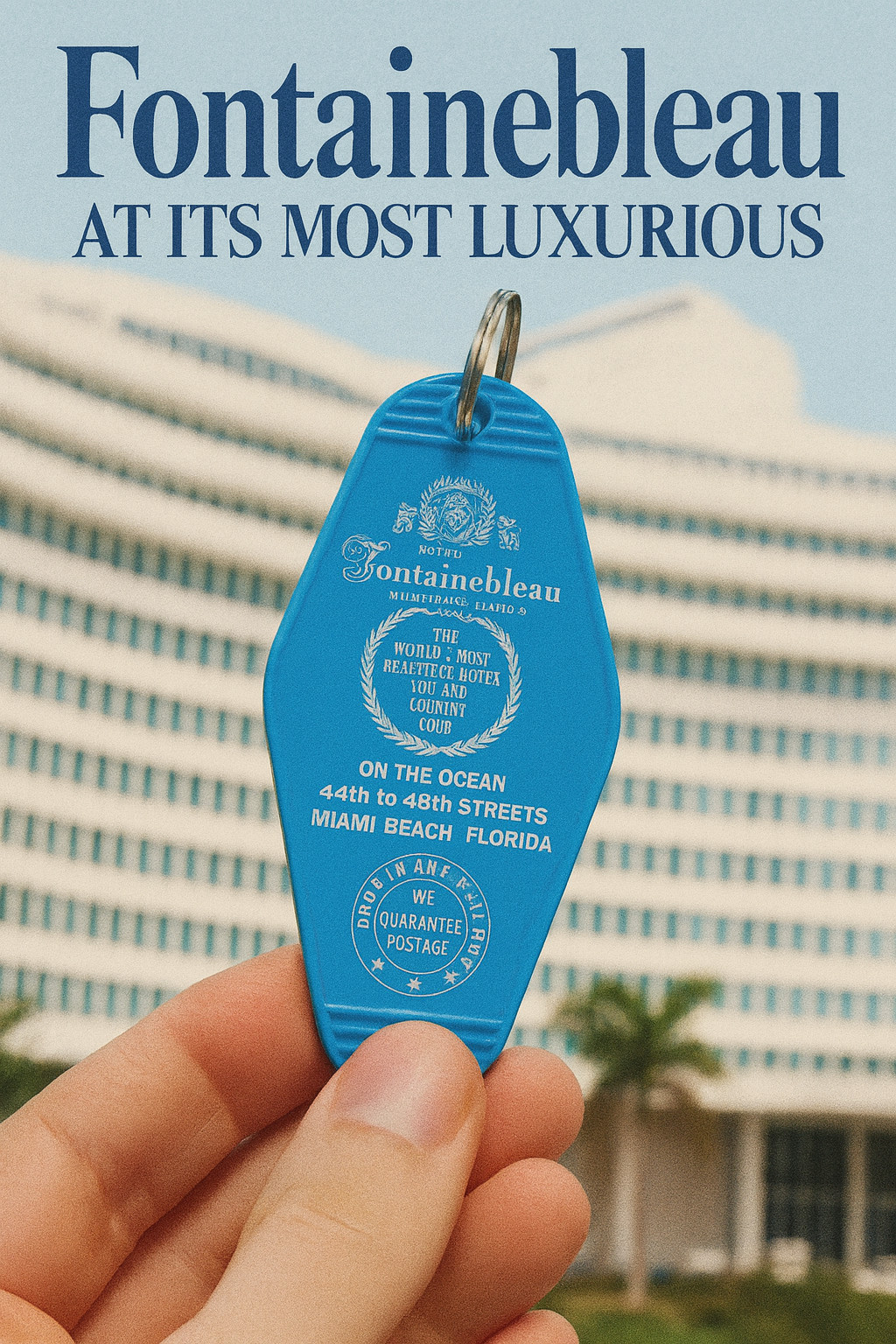 Fontainebleau Miami Beach hotel inspired Keytag