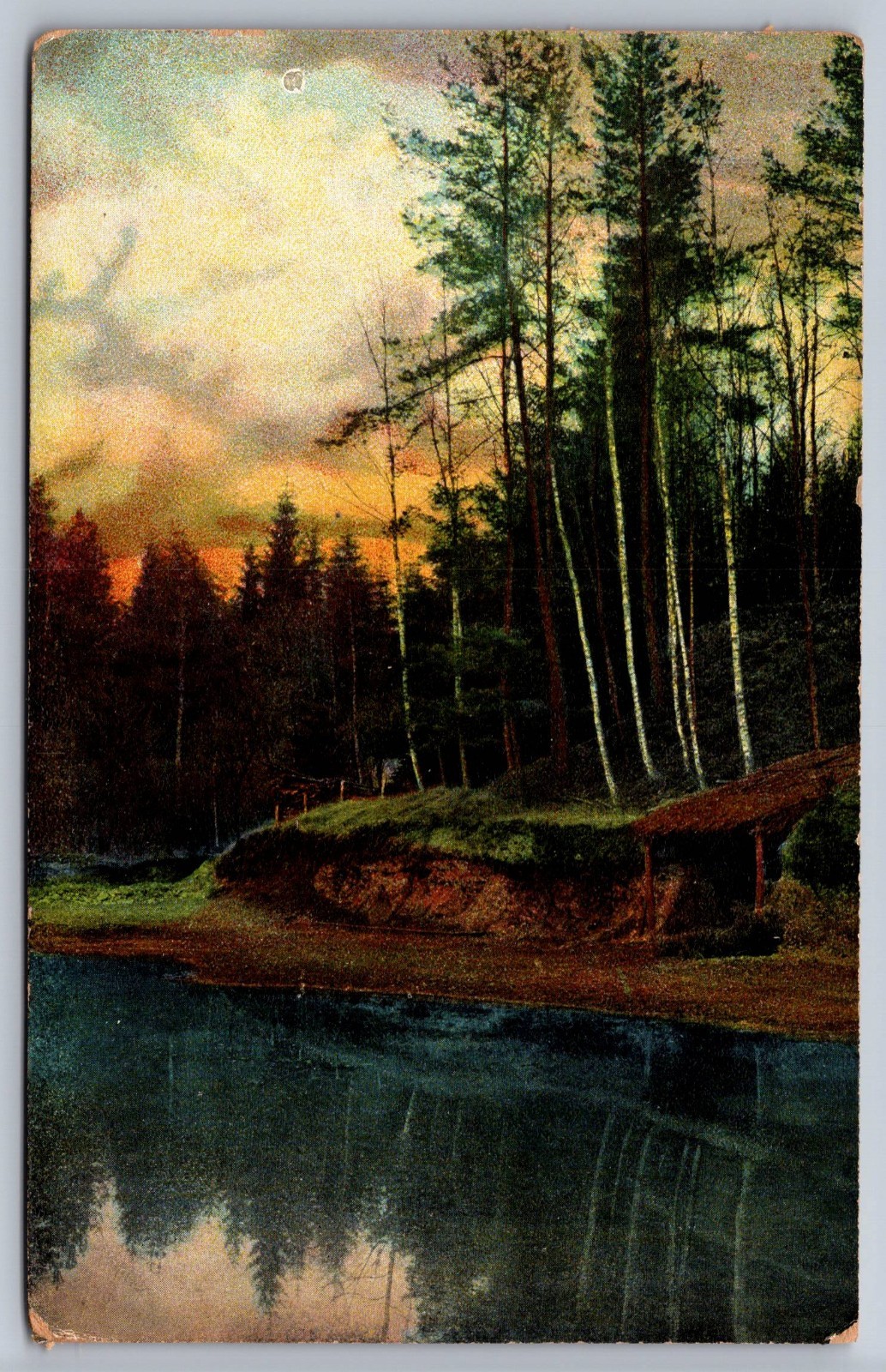 c.1909 Greetings From Shelly PA Pennsylvania Antique Postcard