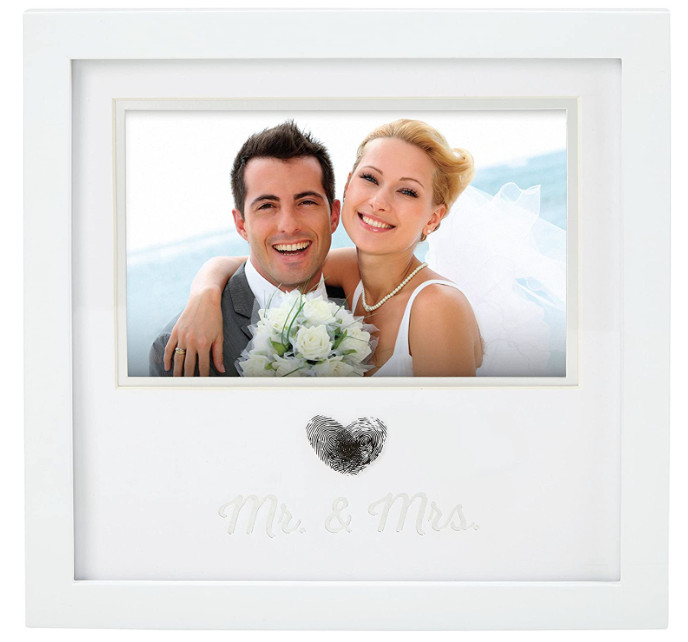 NEW Pearhead Heart Thumbprint 4x6 Keepsake Photo Frame 