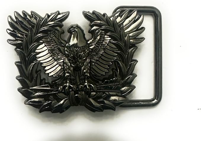 Warrant Officer Eagle Rising Mini Belt Buckle Silver