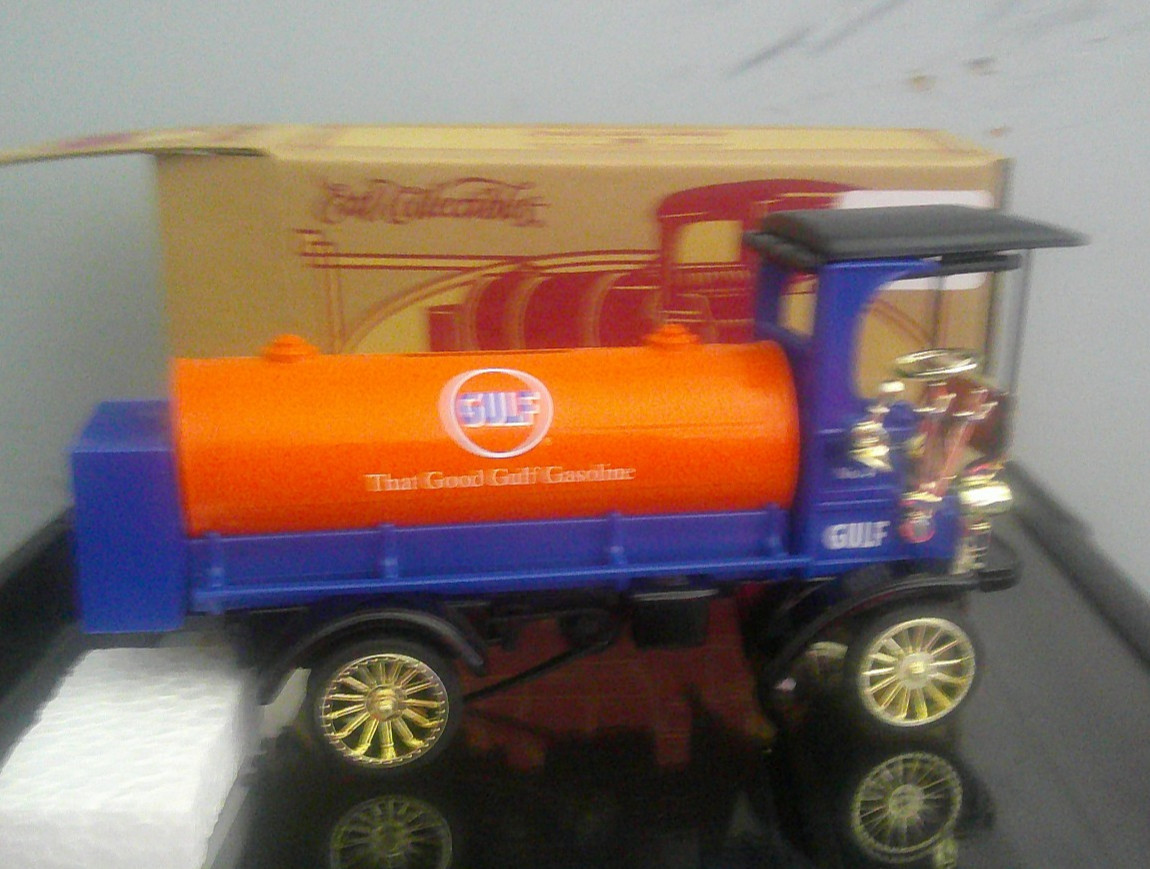 ERTL 1910 Mack Tanker  1996  Original Box Orange & Blue  NOS Gulf Sampler