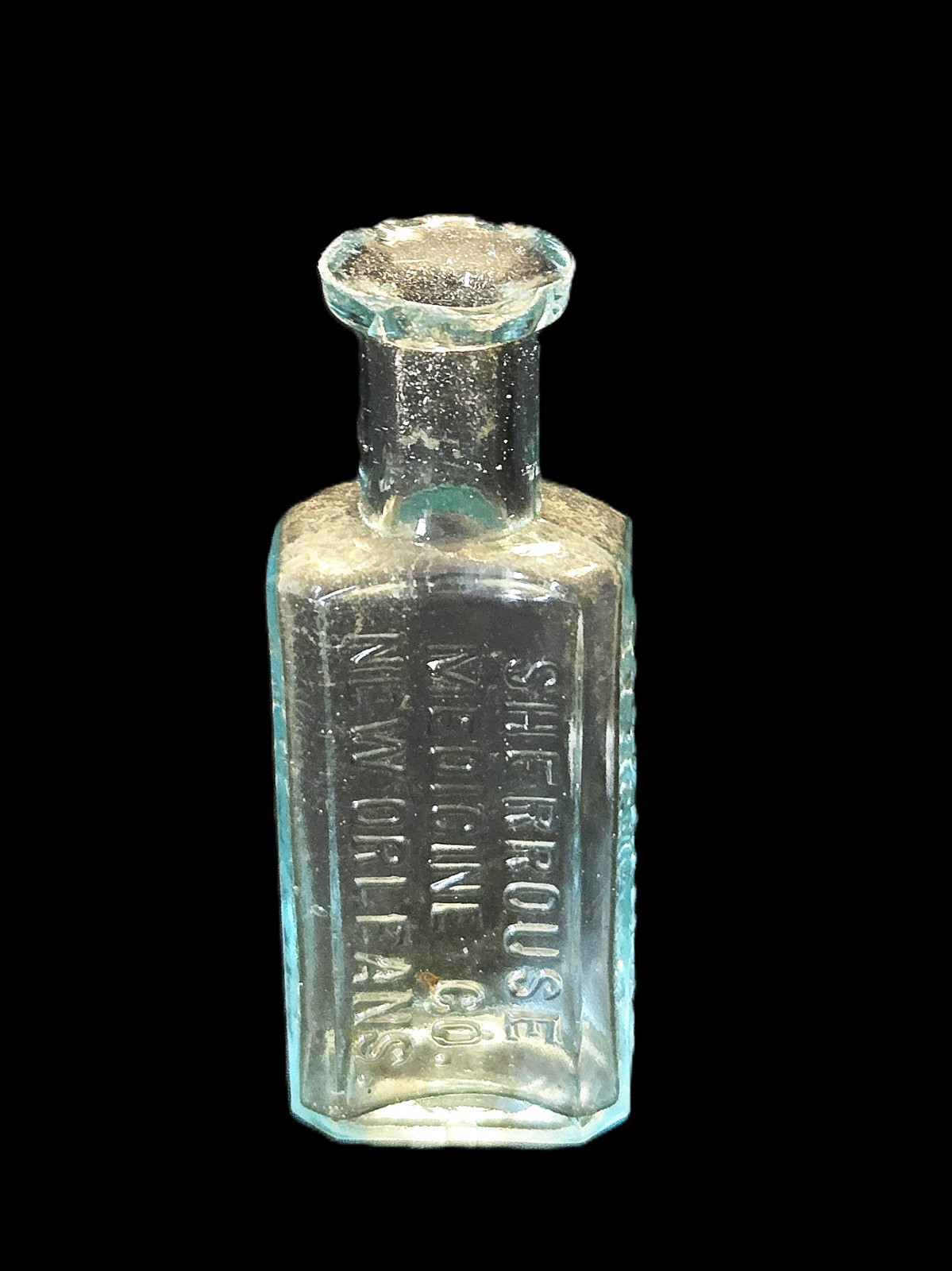 Antique Dr Tichenor\'s Antiseptic Miniature Bottle Sherrouse Medicine New Orleans