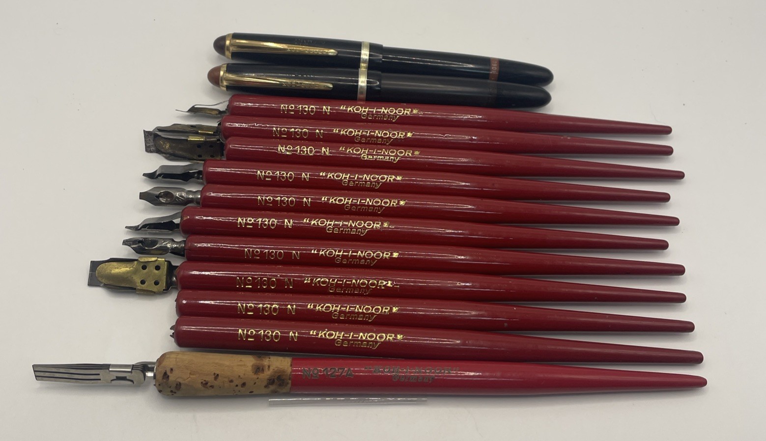 Lot Of 13 Vintage Koh-I-Noor Pens Drafting Calligraphy Germany