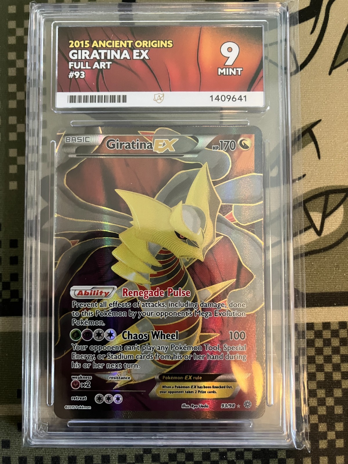 Pokémon TCG - Giratina Ex 93/98 - Ancient Origins Full Art - ACE 9 Mint
