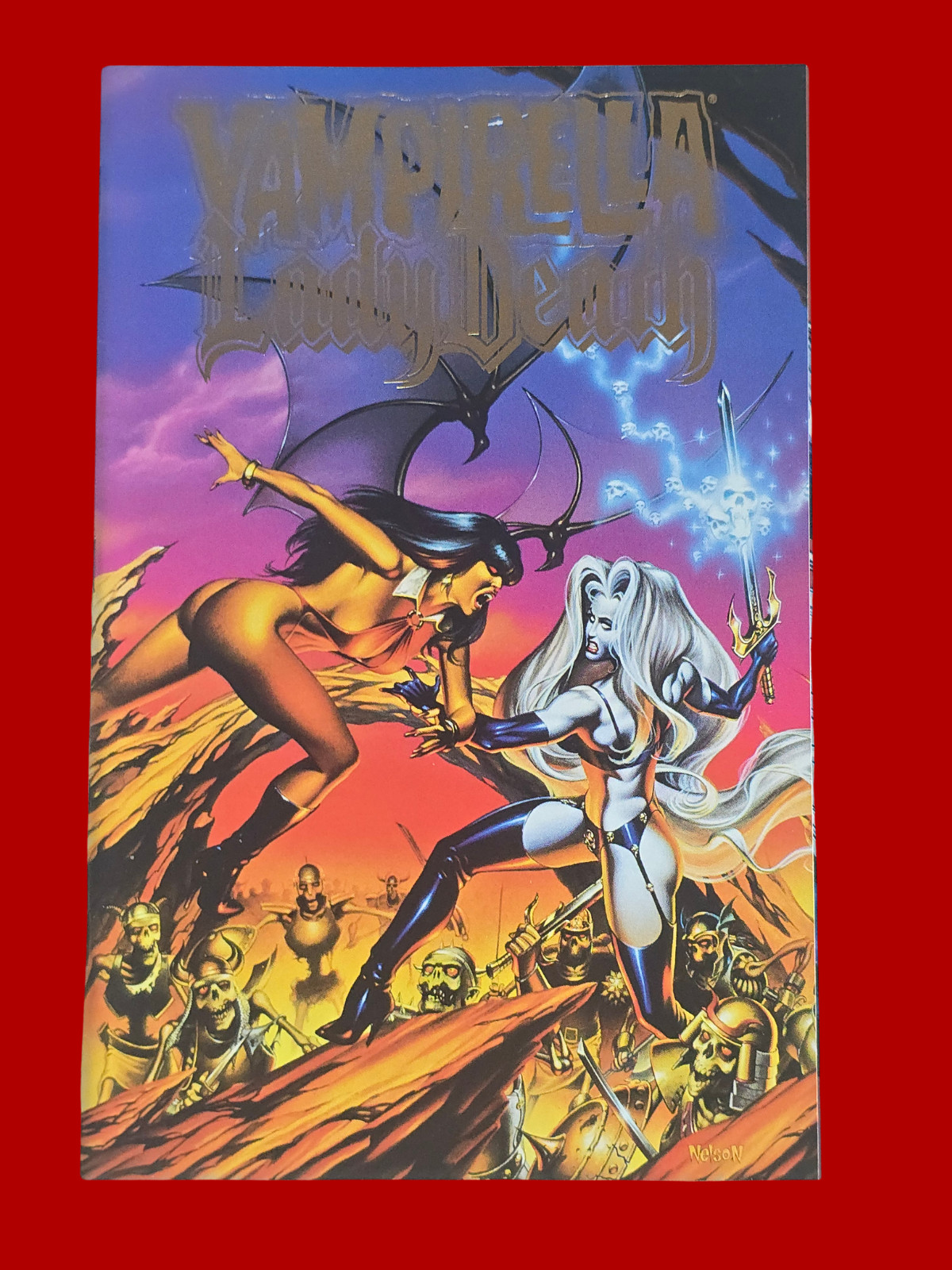 Vampirella Lady Death #1 1999 Platinum  Limited Edition Nelson Cover