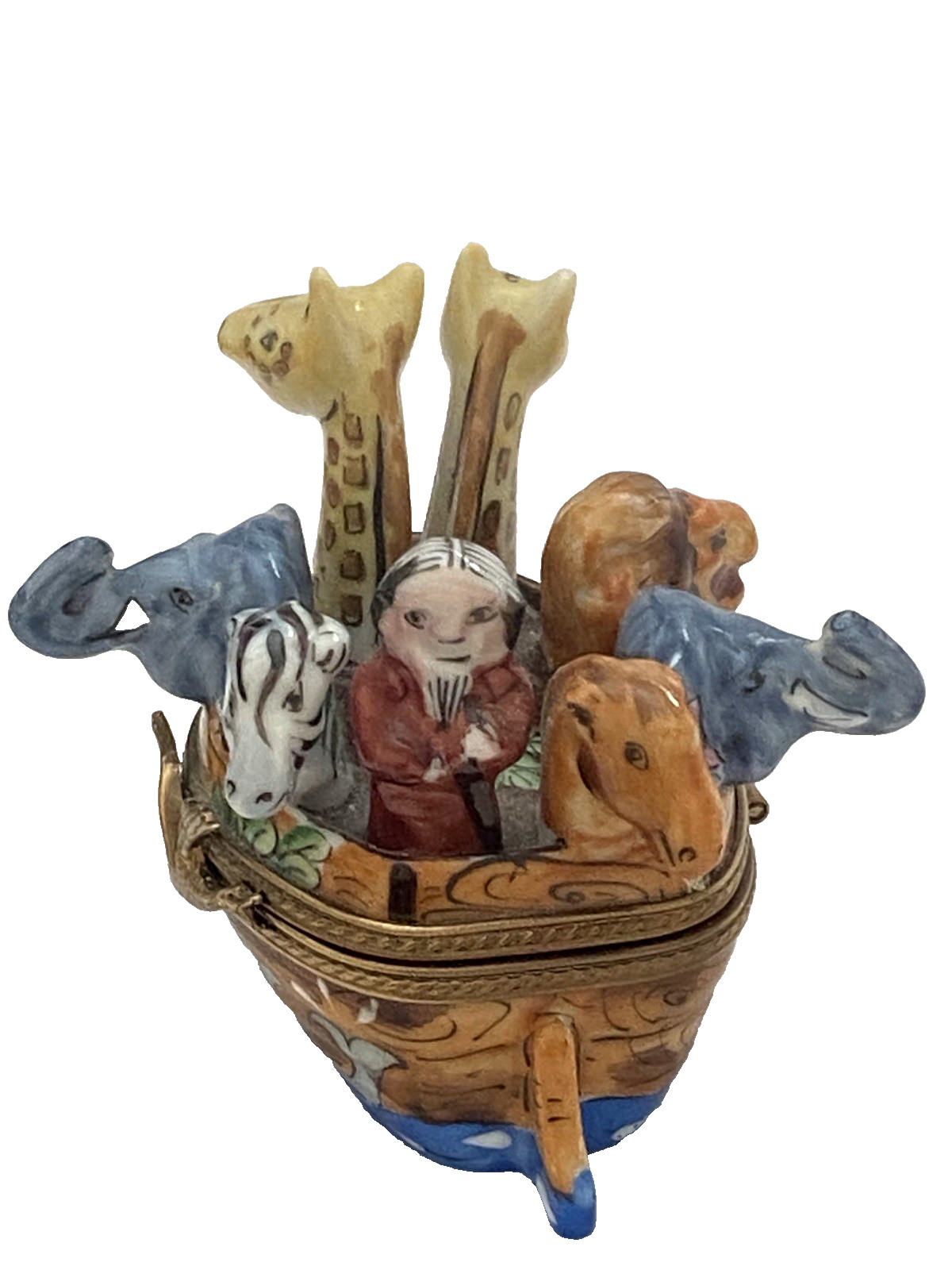 La Gloriette Limoges Noah's Ark Porcelain Trinket Box Ltd Edition # 65/500 `READ