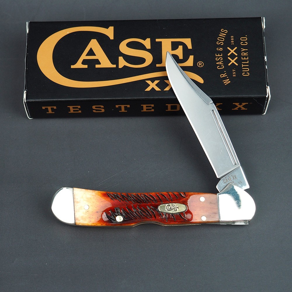 Case XX Mini Copperlock 6.5 BoneStag Stainless Steel Pocket Knife NIB - 65327 Case XX Mini Copperlock 6.5 BoneStag Stainless Steel Pocket Knife NIB - 65327