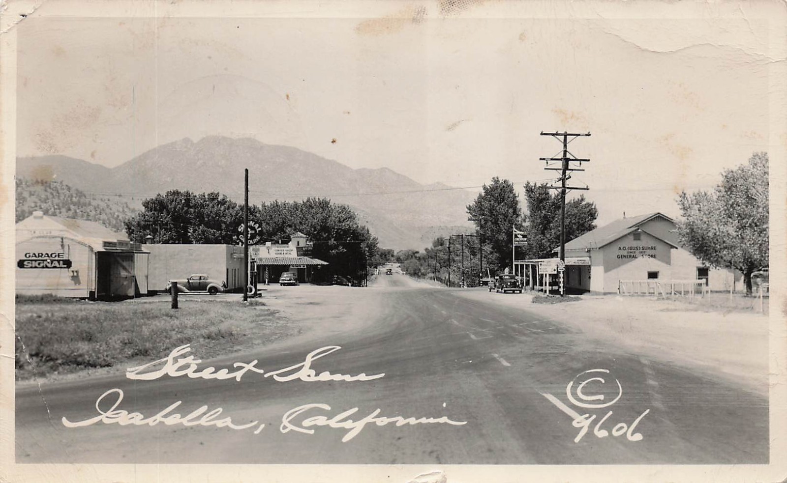 RPPC Isabella CA California Kern County Chevron Gas Station Photo Postcard J32