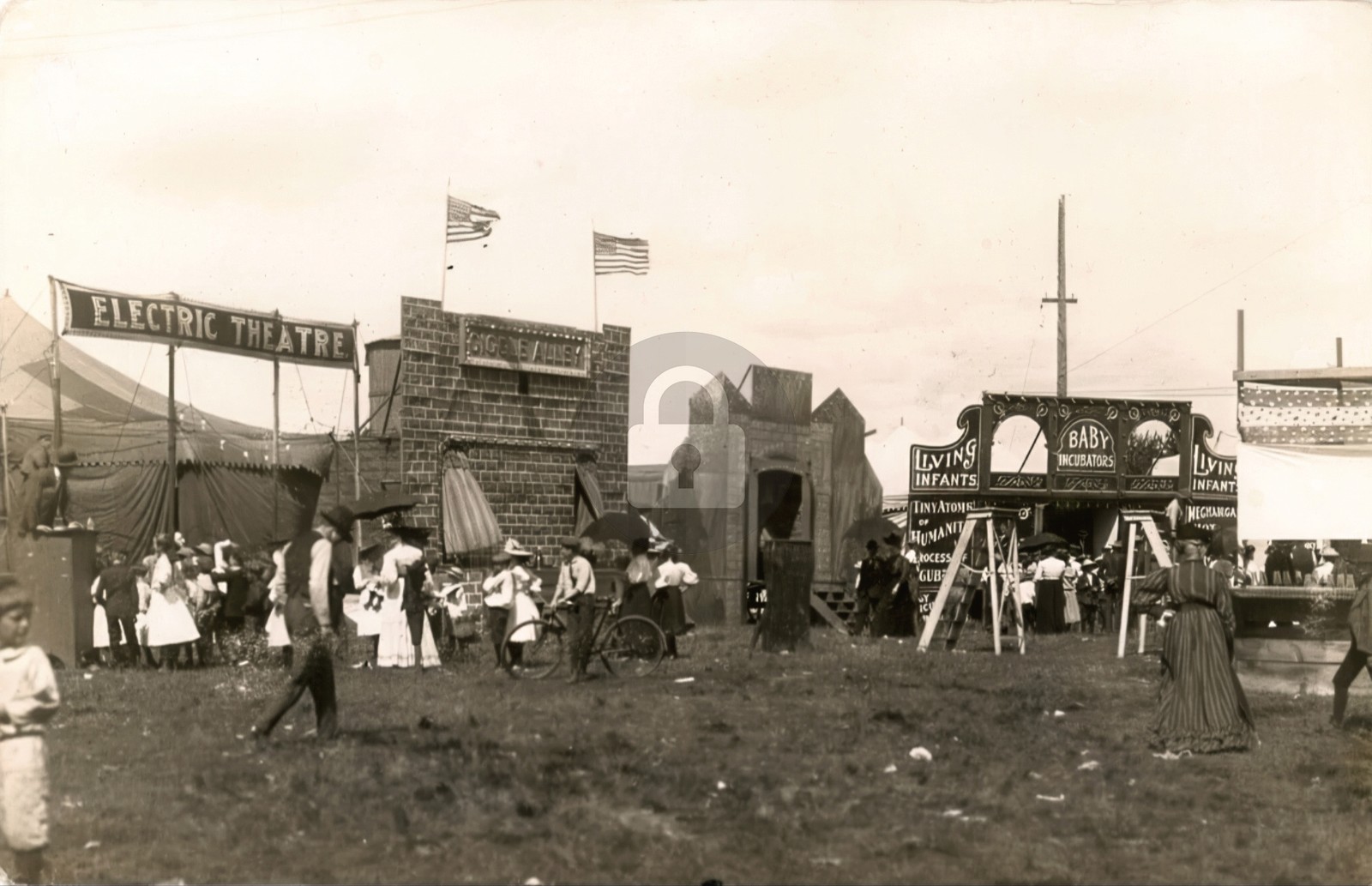 Live Babies Preemies Incubator Freak Show Boyceville WI 1915 RPPC Postcard COPY