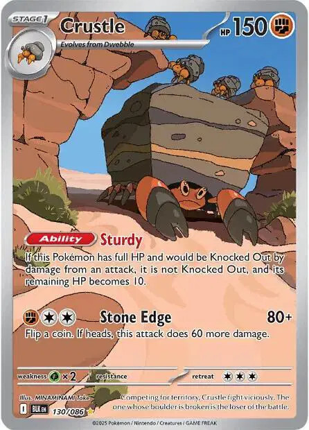 Pokemon - 130/086 - Crustle - Black Bolt