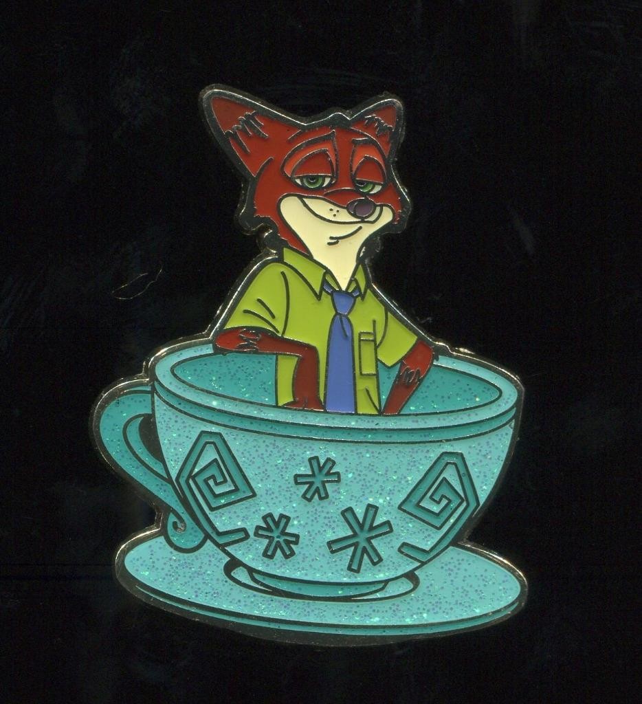 HKDL Hong Kong Magic Access Mad Tea Cup Mystery Nick Wilde Disney Pin 124458