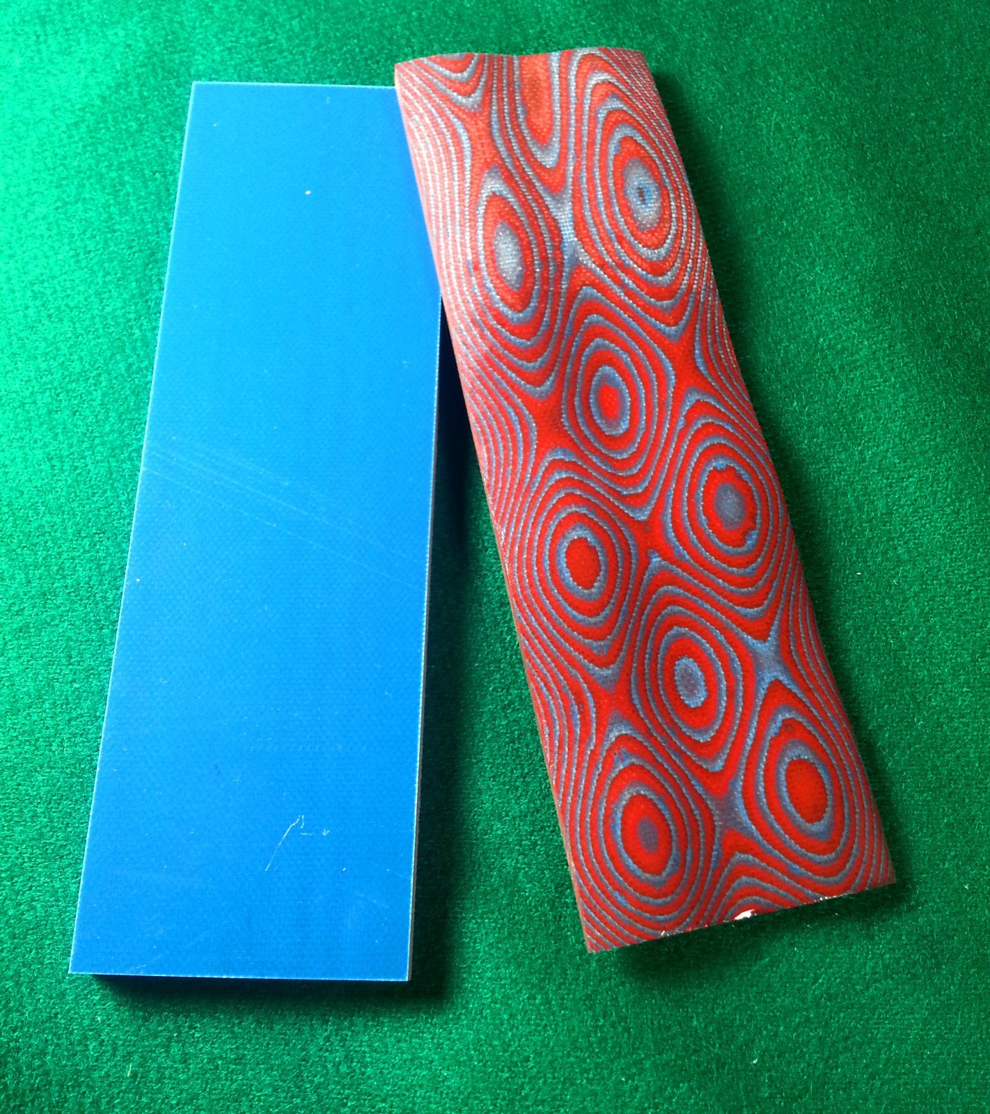 2 Pcs BLUE / RED LAYERED .250\