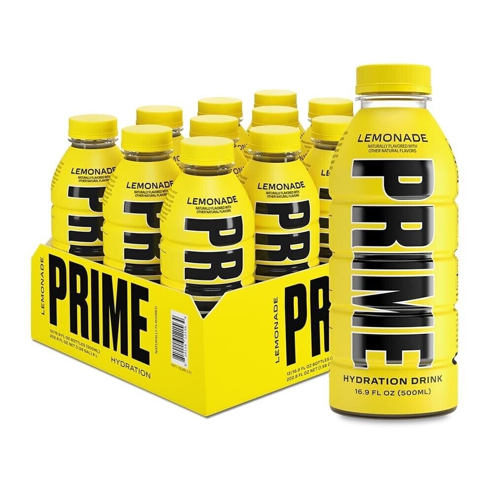 Prime Hydration Drink Lemonade 16.9 FL OZ (Limited Edition) NEW FLAVOR.