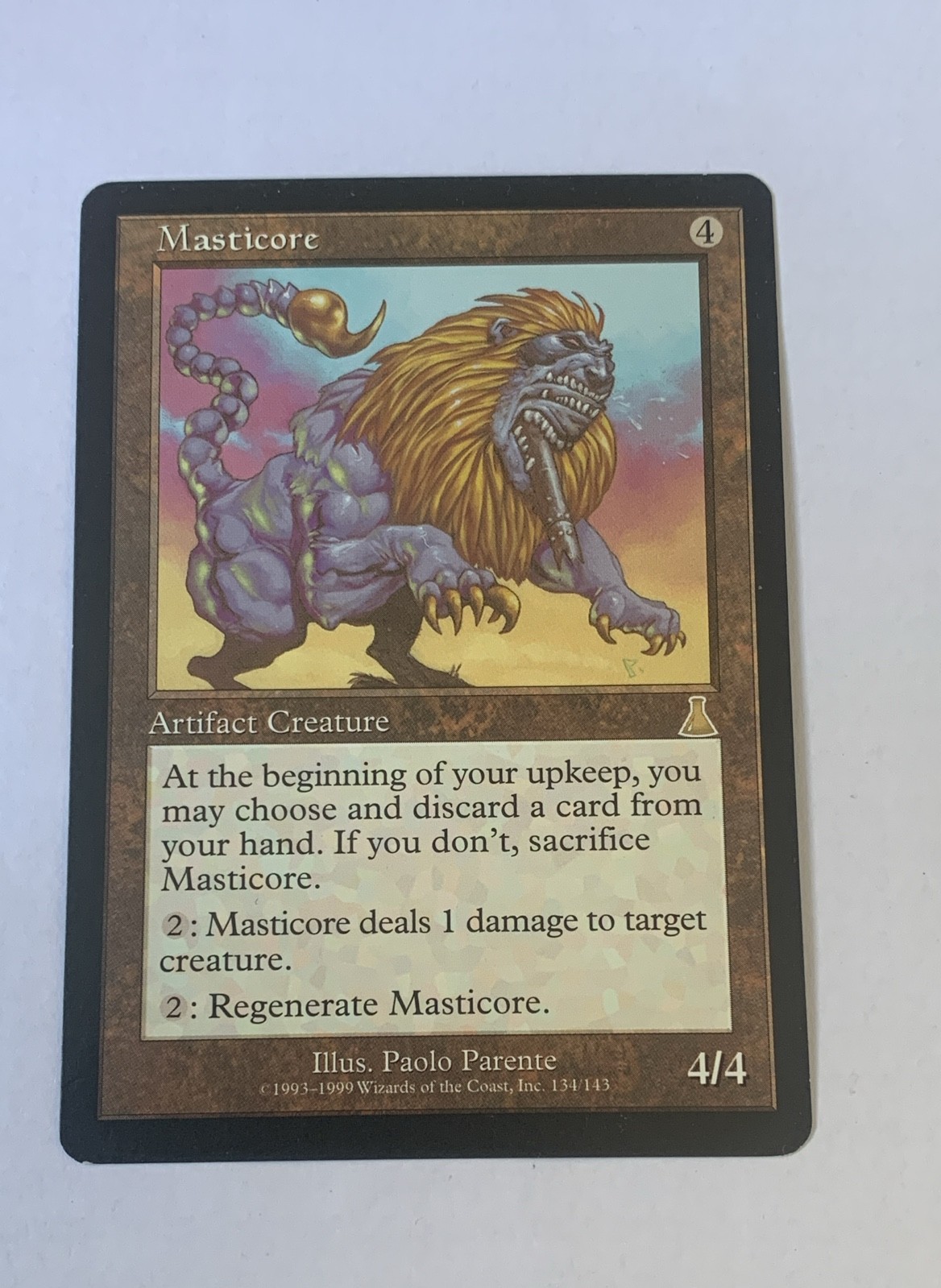 MTG Masticore Urza\'s Destiny Rare Vintage 1999 Magic The Gathering UDS LP EDH 