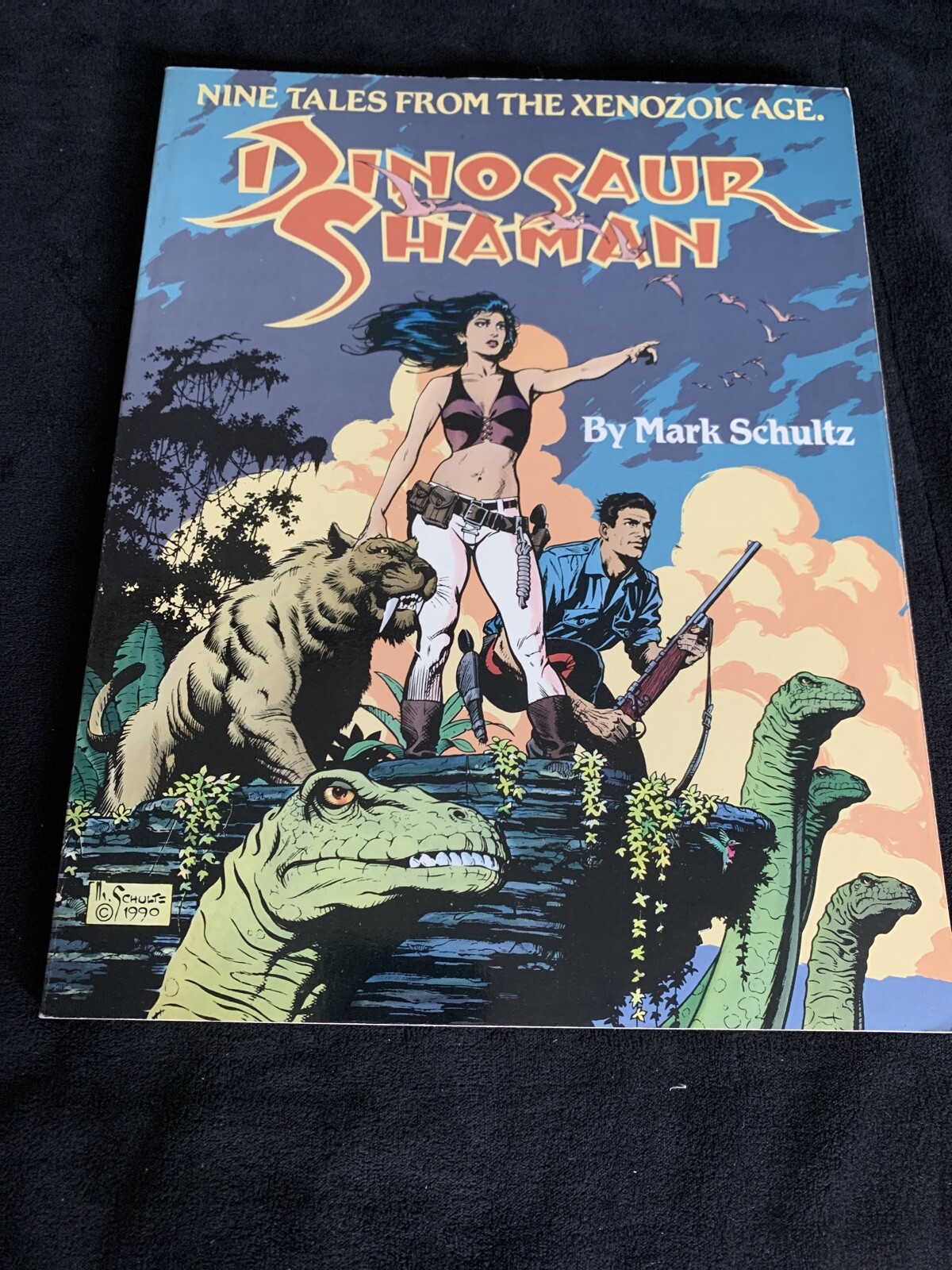 KITCHEN SINK DINOSAUR SHAMAN 1ST PRINT GRAPHIC NOVEL COMIC BOOK BY MARK SHULTZ