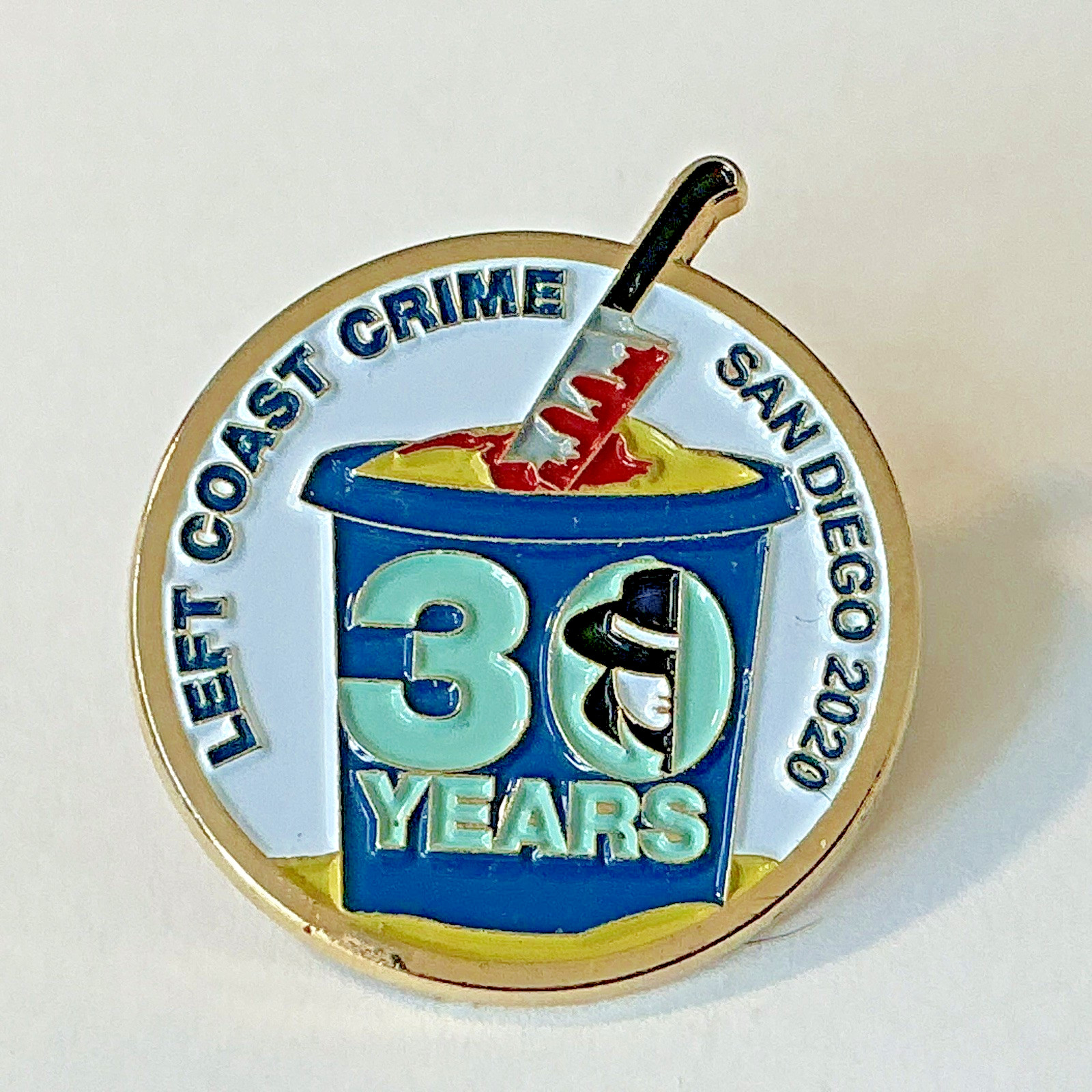 Left coast crime San Diego 2020 30 years Lapel Pin (M14)